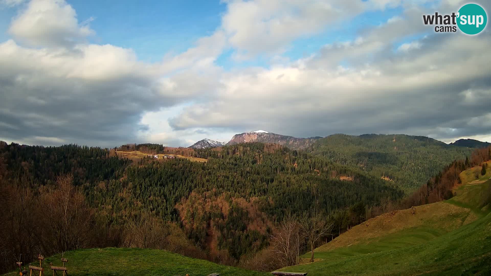 Webcam Brunarica Dražgoše – Live View of Ratitovec (1666 m)