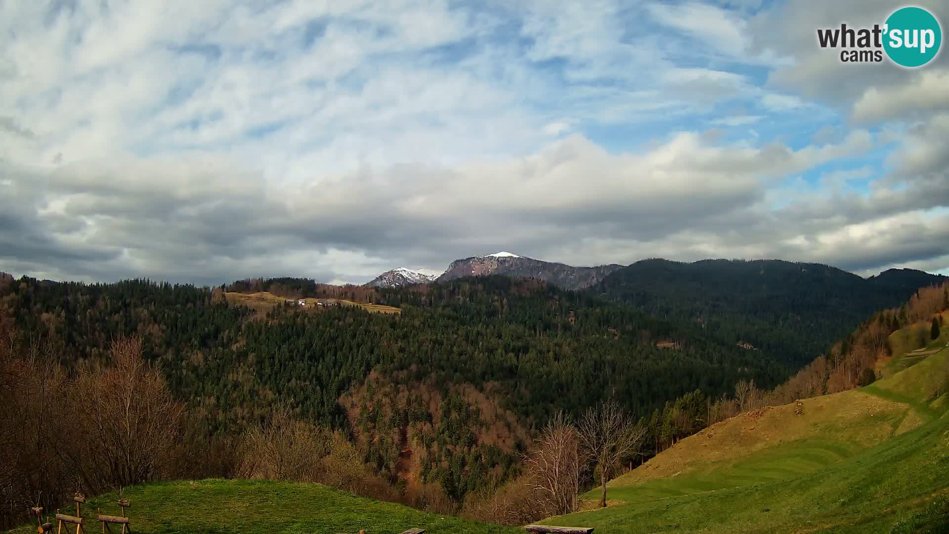 Webcam Brunarica Dražgoše – Live View of Ratitovec (1666 m)