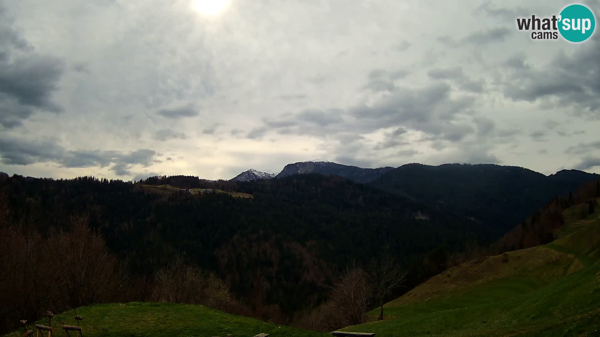 Webcam Brunarica Dražgoše – Live View of Ratitovec (1666 m)