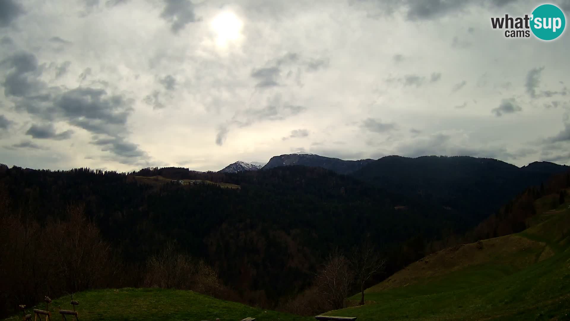 Webcam Brunarica Dražgoše – Live View of Ratitovec (1666 m)