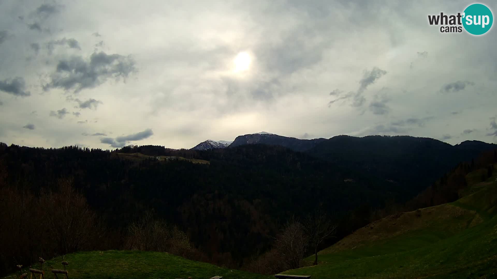 Webcam Brunarica Dražgoše – Live View of Ratitovec (1666 m)