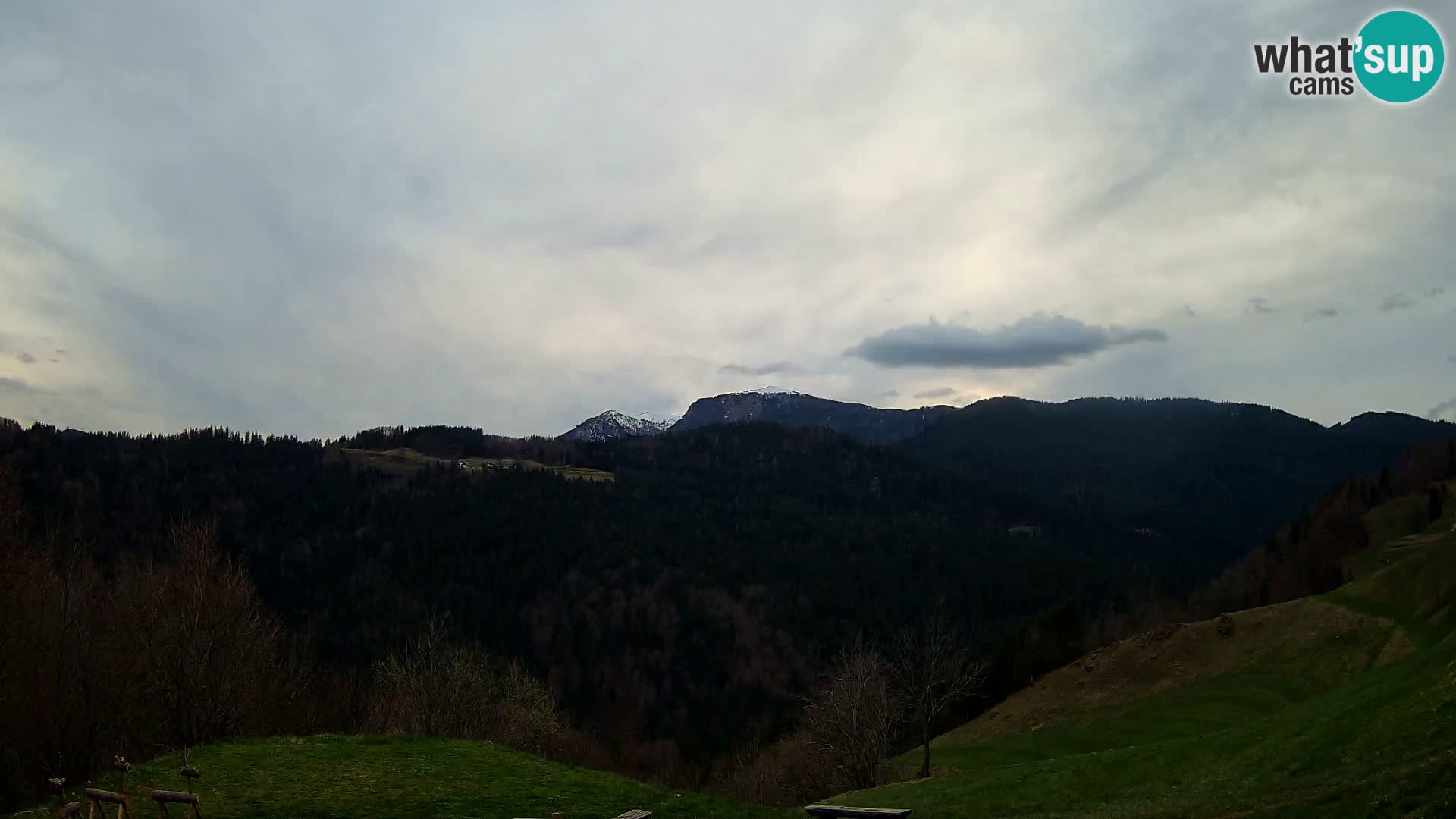 Webcam Brunarica Dražgoše – Live View of Ratitovec (1666 m)