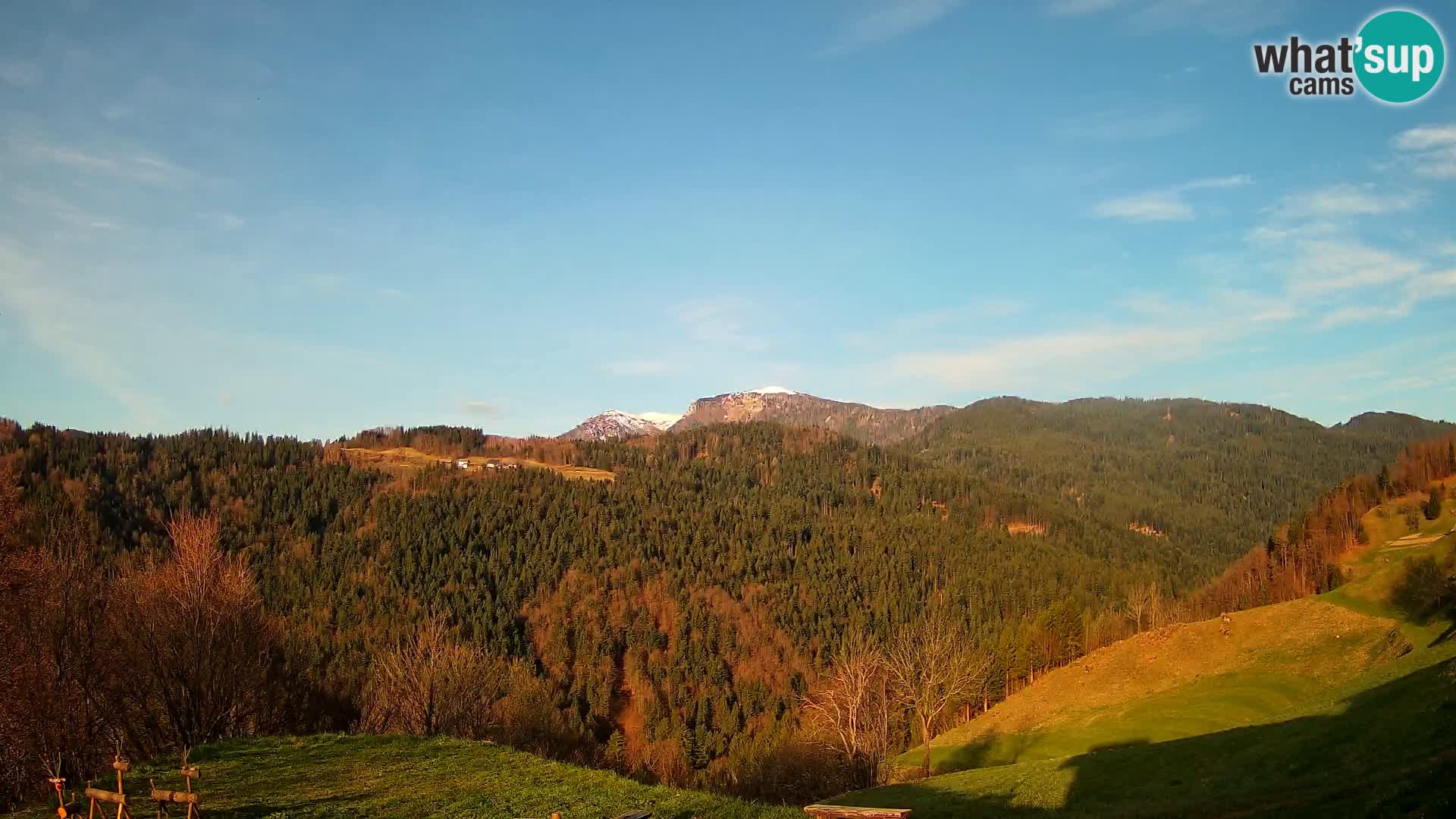 Webcam Brunarica Dražgoše – Vista live sul Ratitovec (1666 m)