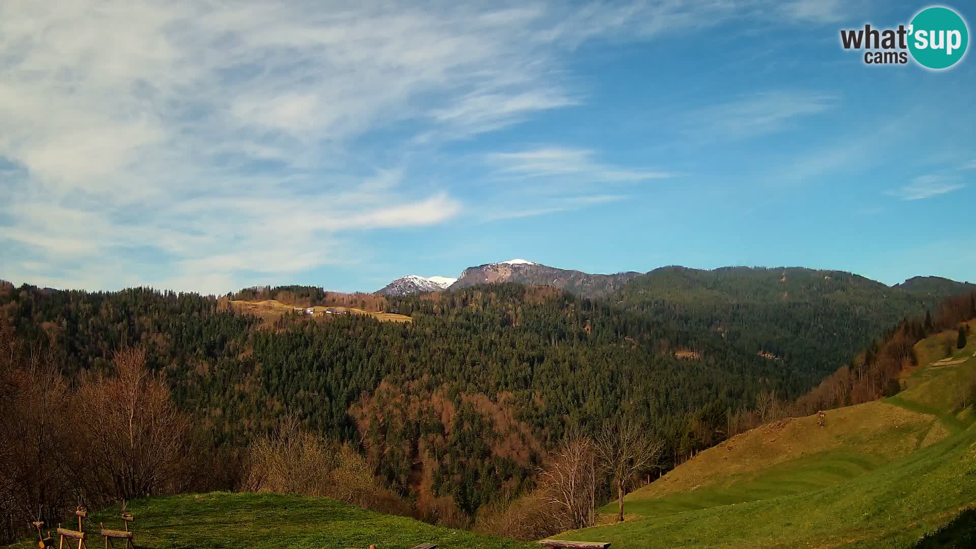 Webcam Brunarica Dražgoše – Liveblick auf Ratitovec (1666 m)