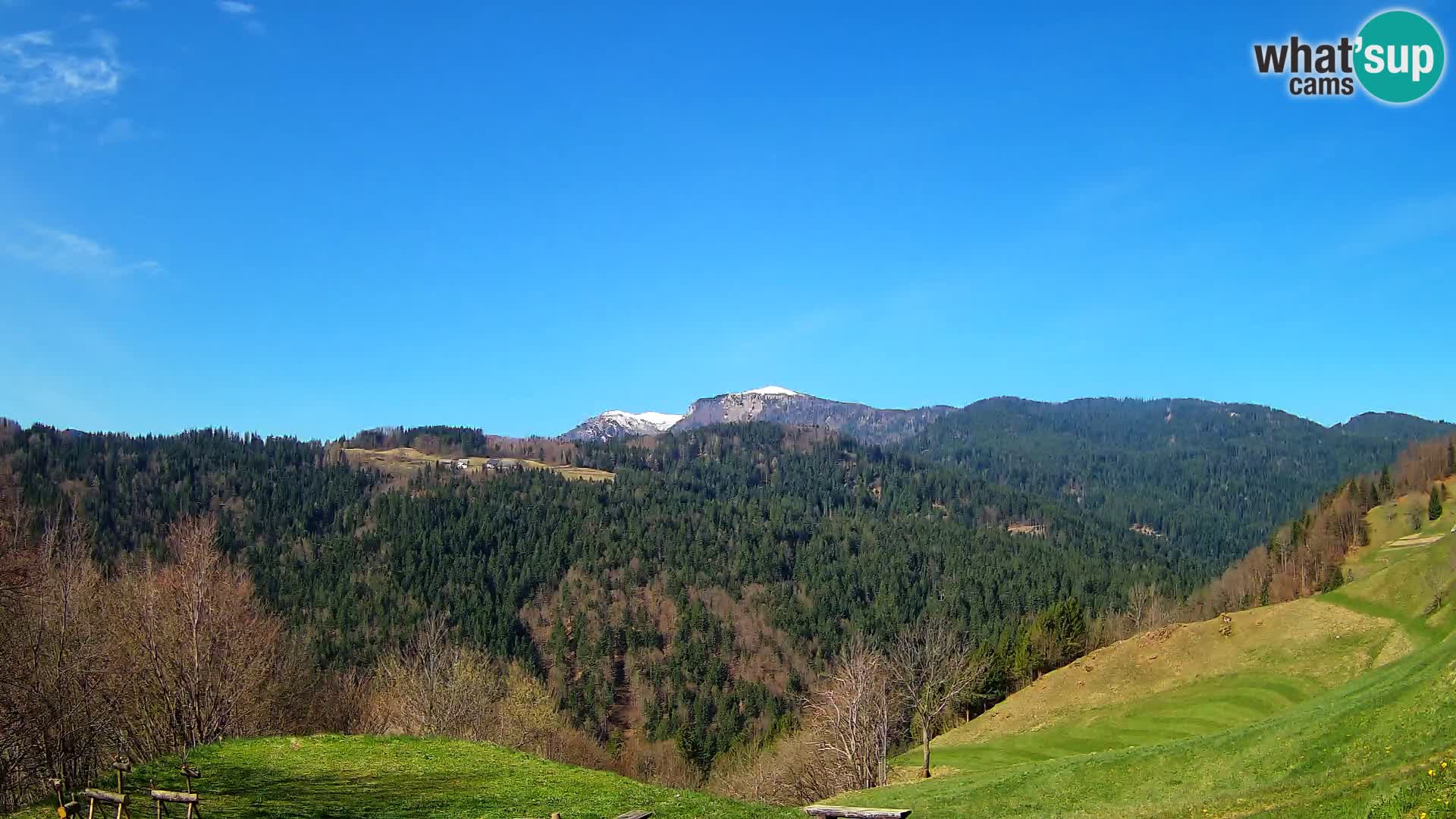 Webcam Brunarica Dražgoše – Liveblick auf Ratitovec (1666 m)