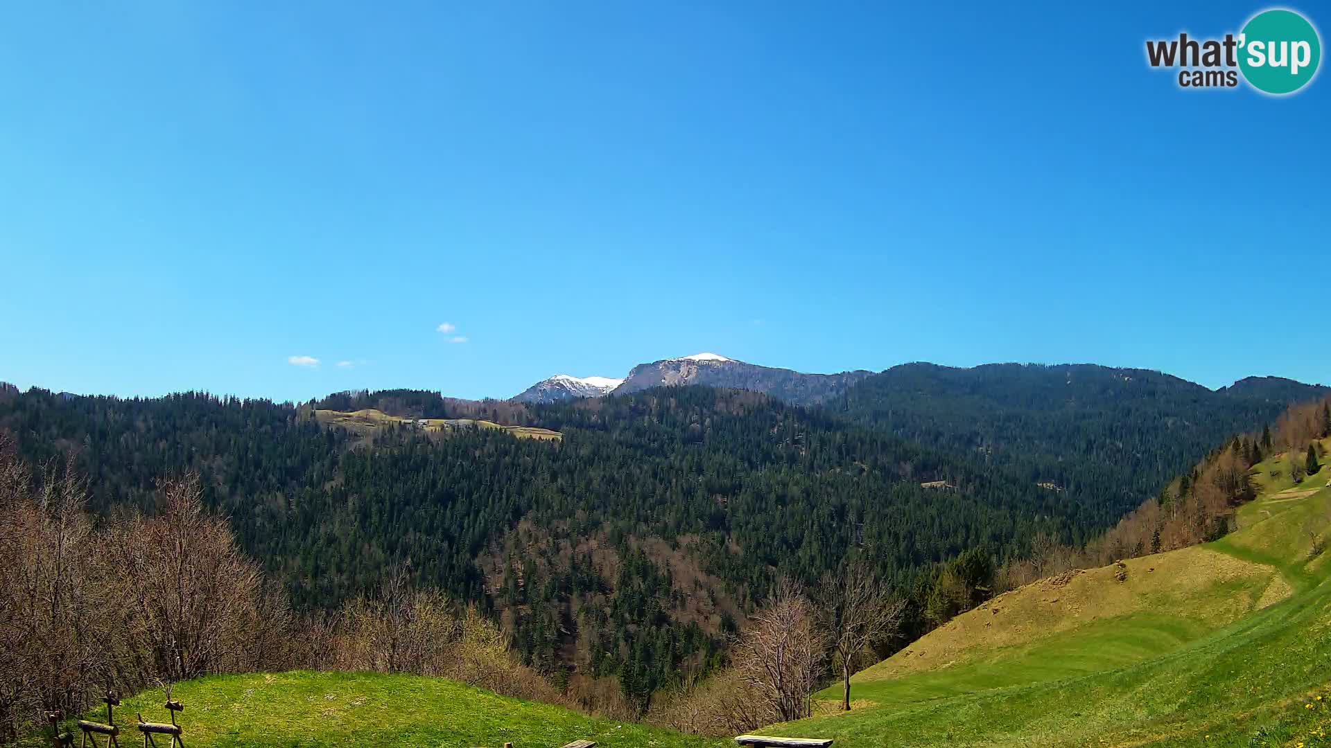 Webcam Brunarica Dražgoše – Vista live sul Ratitovec (1666 m)