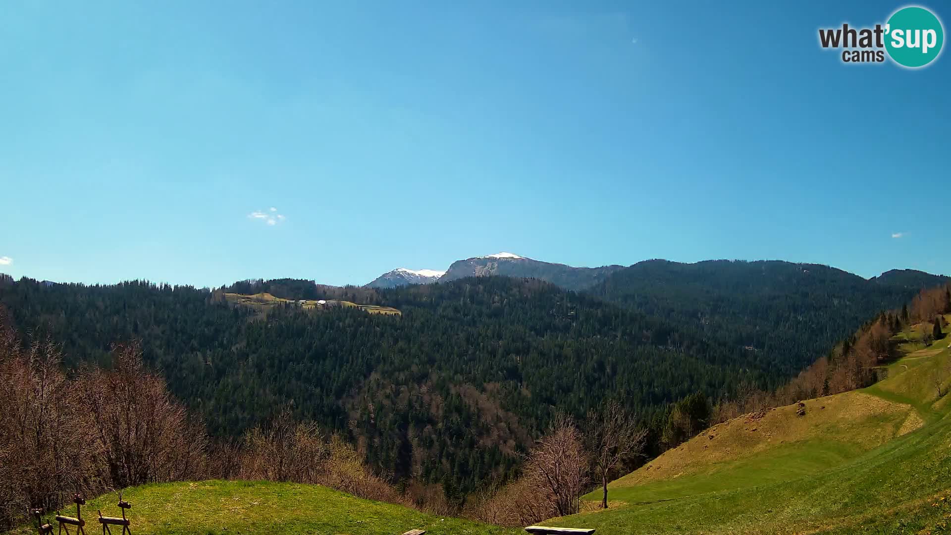 Webcam Brunarica Dražgoše – Live View of Ratitovec (1666 m)