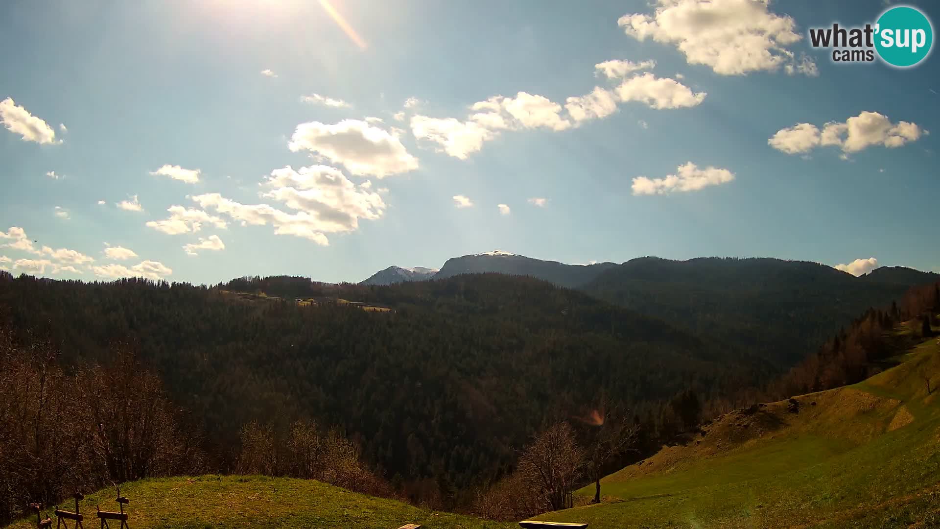 Webcam Brunarica Dražgoše – Vista live sul Ratitovec (1666 m)