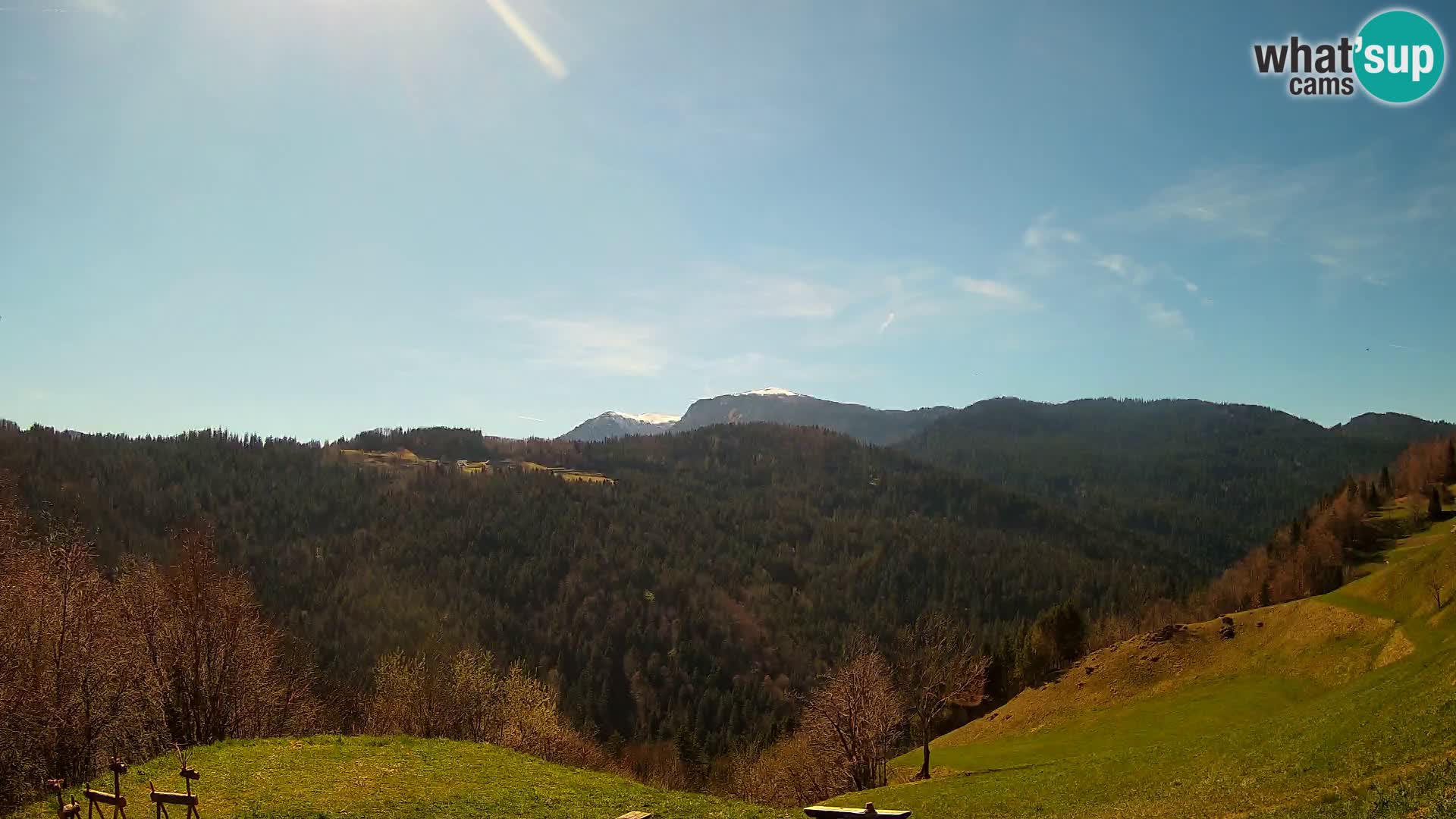 Web kamera Brunarica Dražgoše – Pogled uživo na Ratitovec (1666 m)