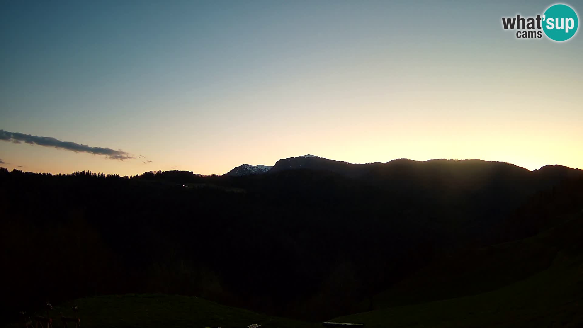 Webcam Brunarica Dražgoše – Liveblick auf Ratitovec (1666 m)