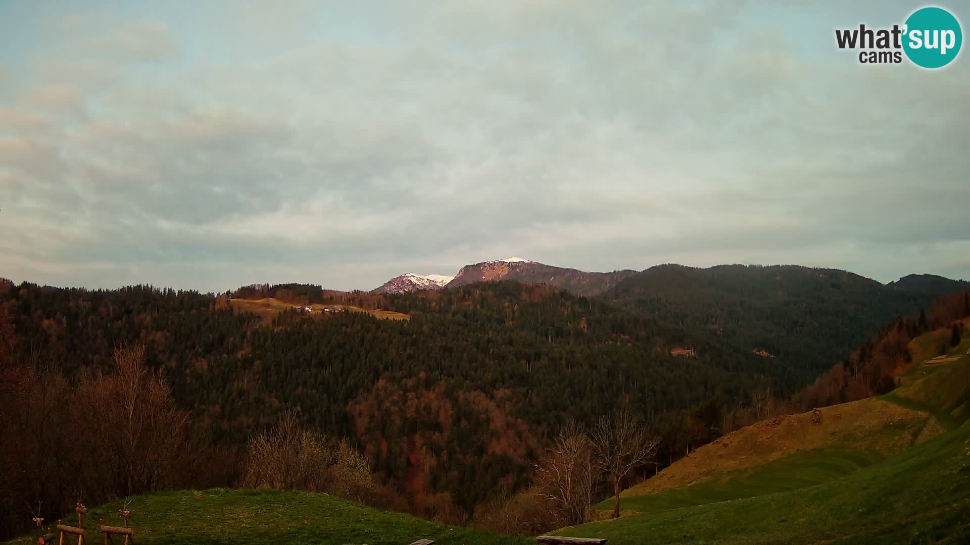 Webcam Brunarica Dražgoše – Live View of Ratitovec (1666 m)