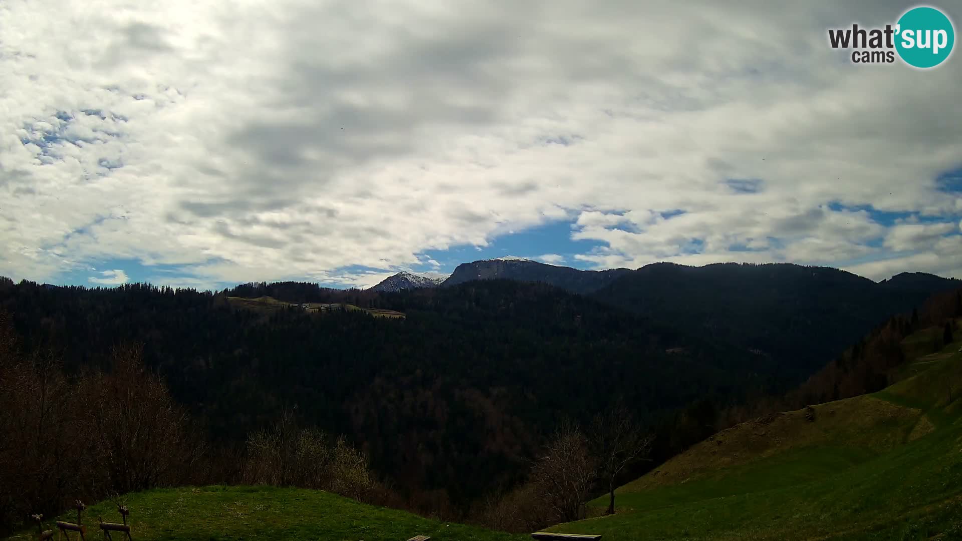 Webcam Brunarica Dražgoše – Live View of Ratitovec (1666 m)