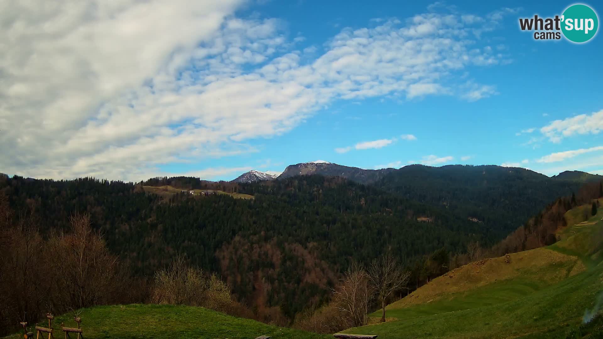 Webcam Brunarica Dražgoše – Liveblick auf Ratitovec (1666 m)