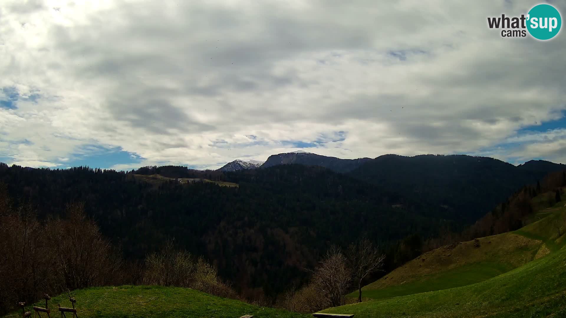 Web kamera Brunarica Dražgoše – Pogled uživo na Ratitovec (1666 m)