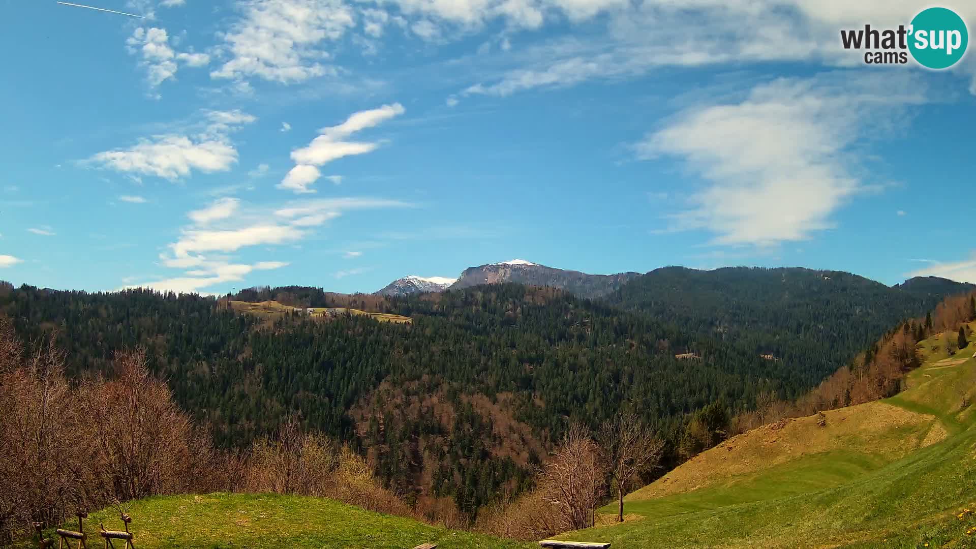 Webcam Brunarica Dražgoše – Vista live sul Ratitovec (1666 m)