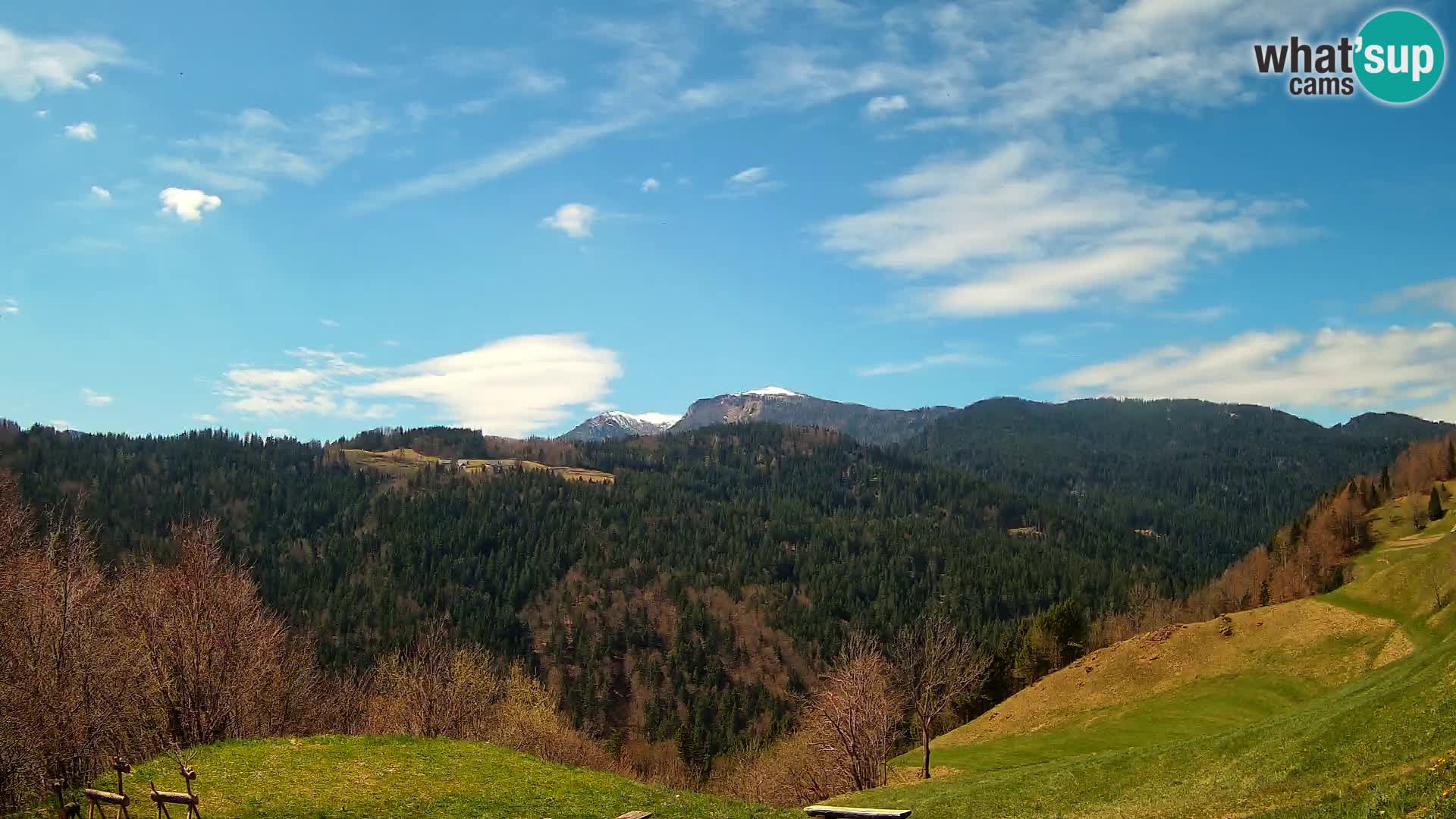 Webcam Brunarica Dražgoše – Vista live sul Ratitovec (1666 m)