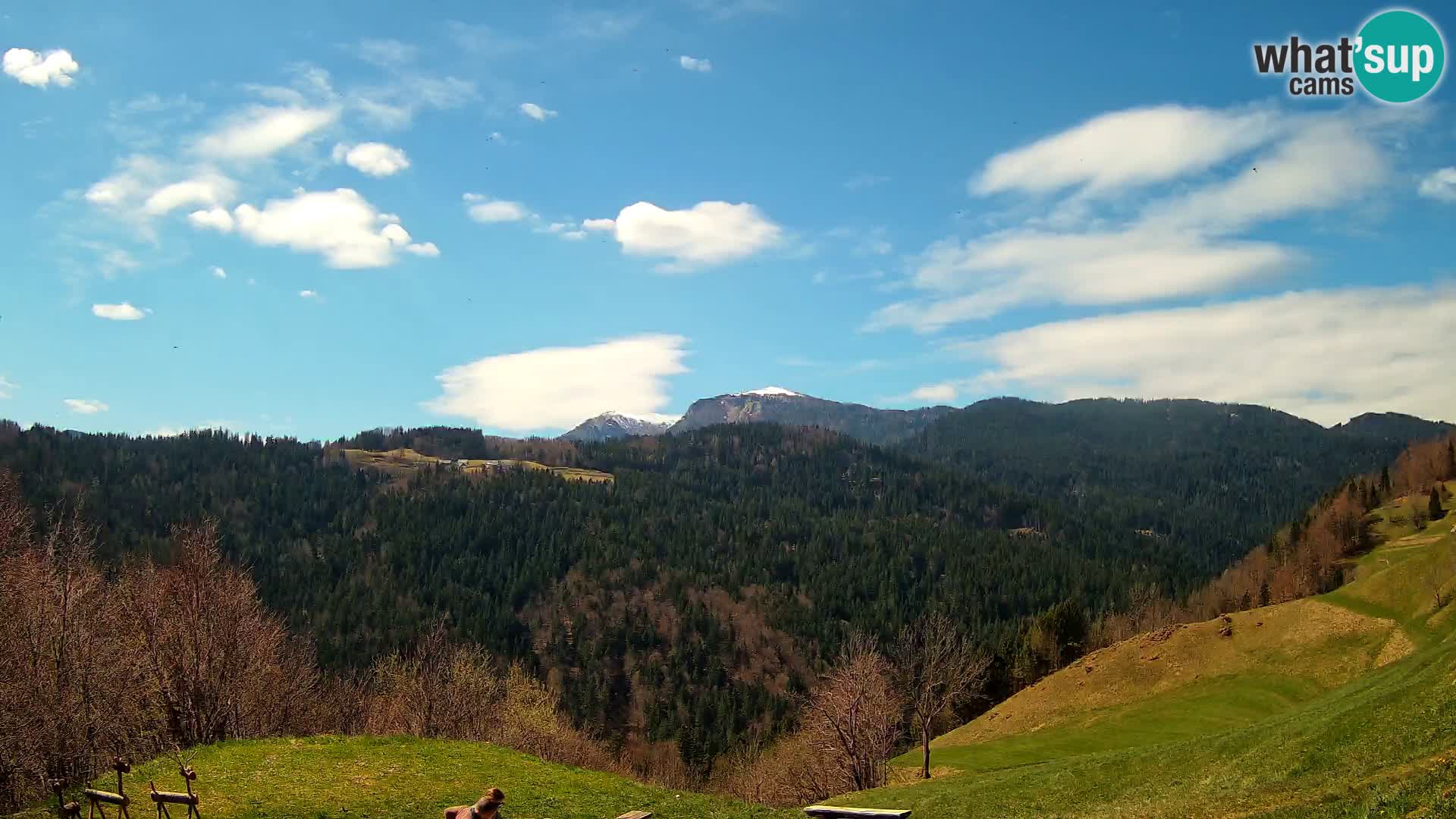 Spletna kamera Brunarica Dražgoše – Pogled v živo na Ratitovec (1666 m)