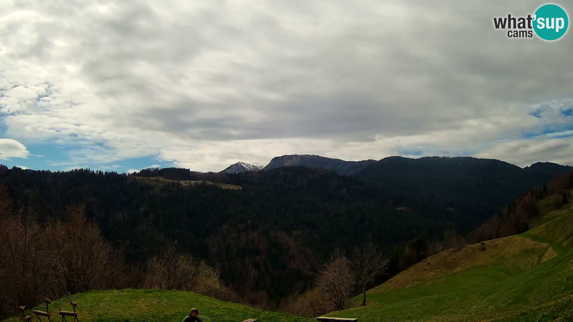 Spletna kamera Brunarica Dražgoše – Pogled v živo na Ratitovec (1666 m)
