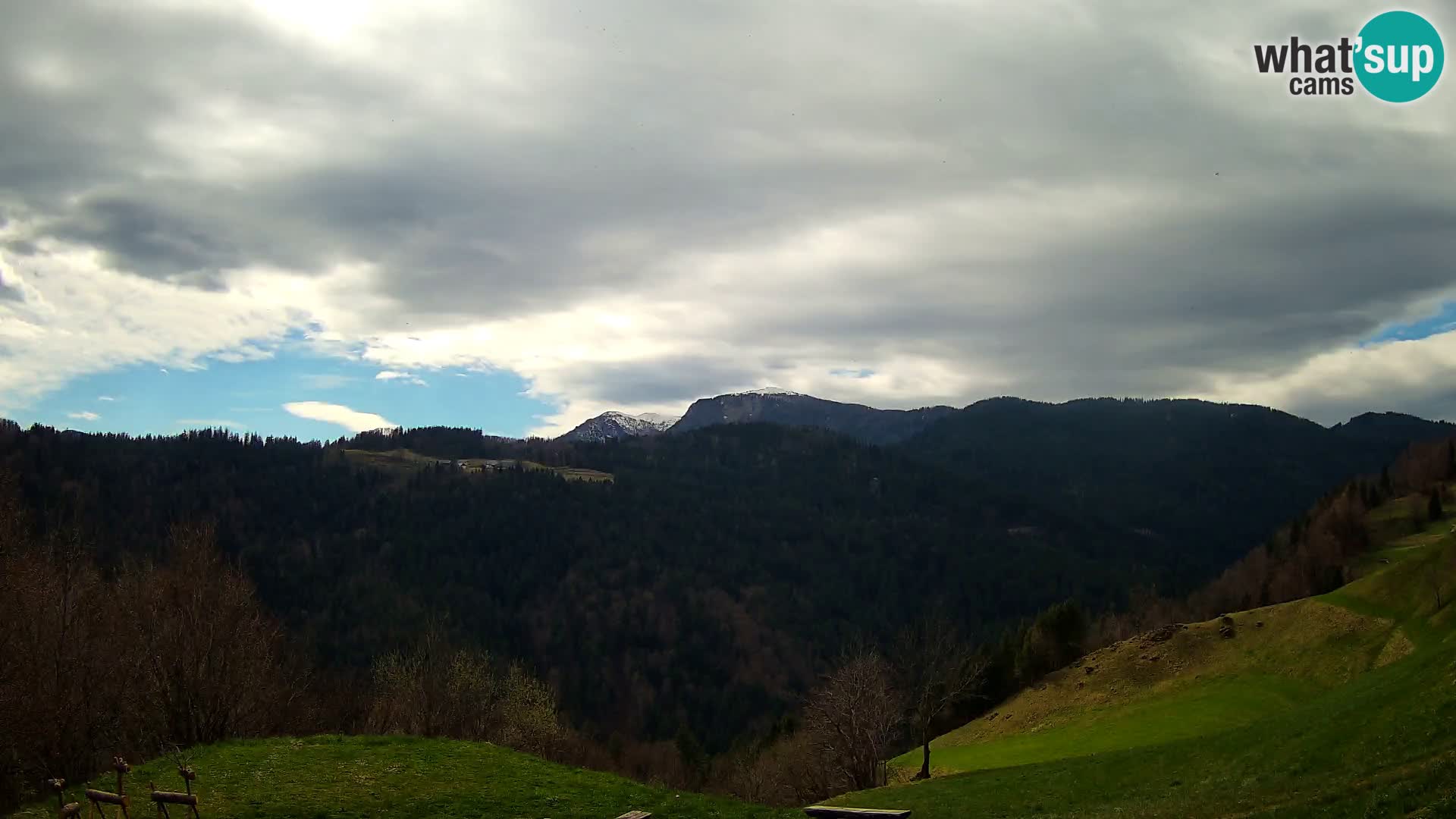 Webcam Brunarica Dražgoše – Live View of Ratitovec (1666 m)