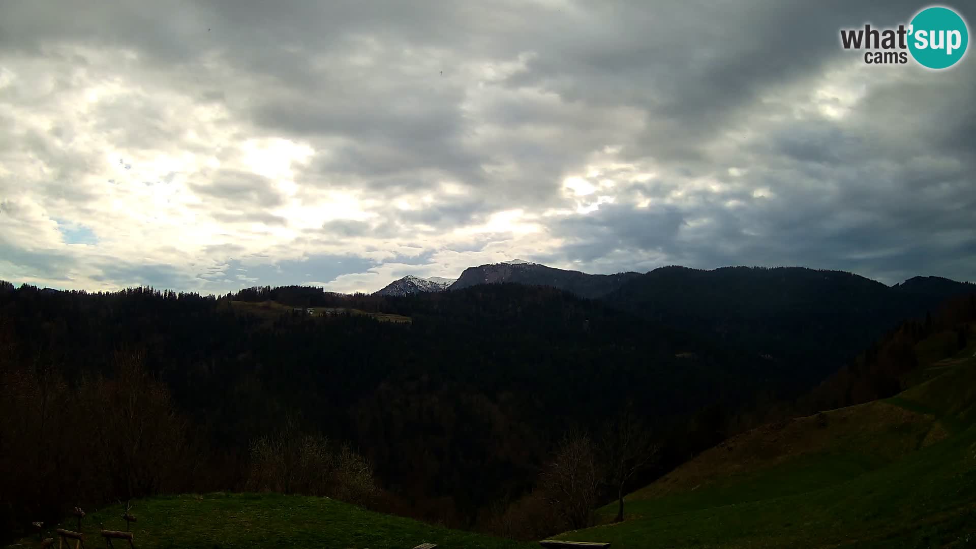 Webcam Brunarica Dražgoše – Live View of Ratitovec (1666 m)
