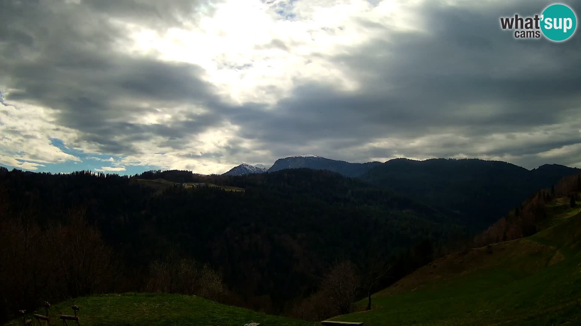 Spletna kamera Brunarica Dražgoše – Pogled v živo na Ratitovec (1666 m)