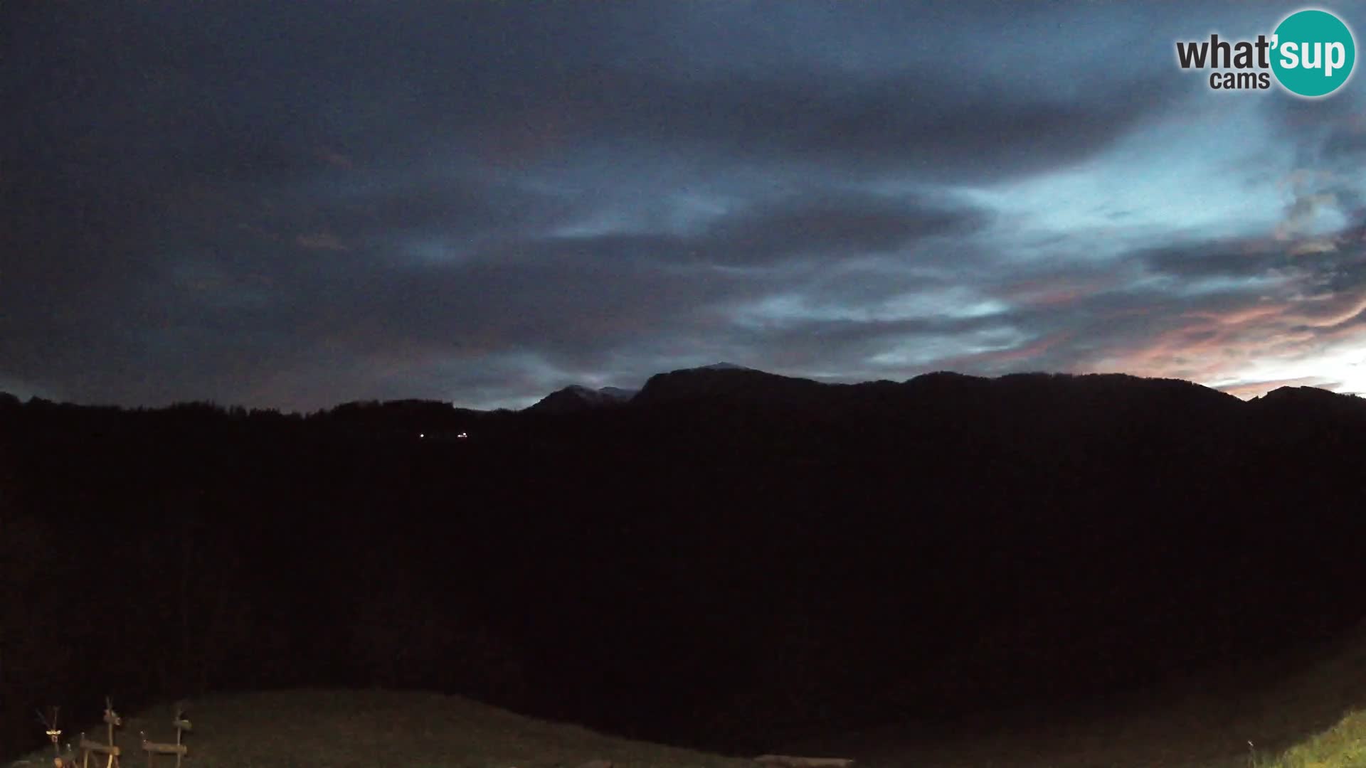 Webcam Brunarica Dražgoše – Live View of Ratitovec (1666 m)