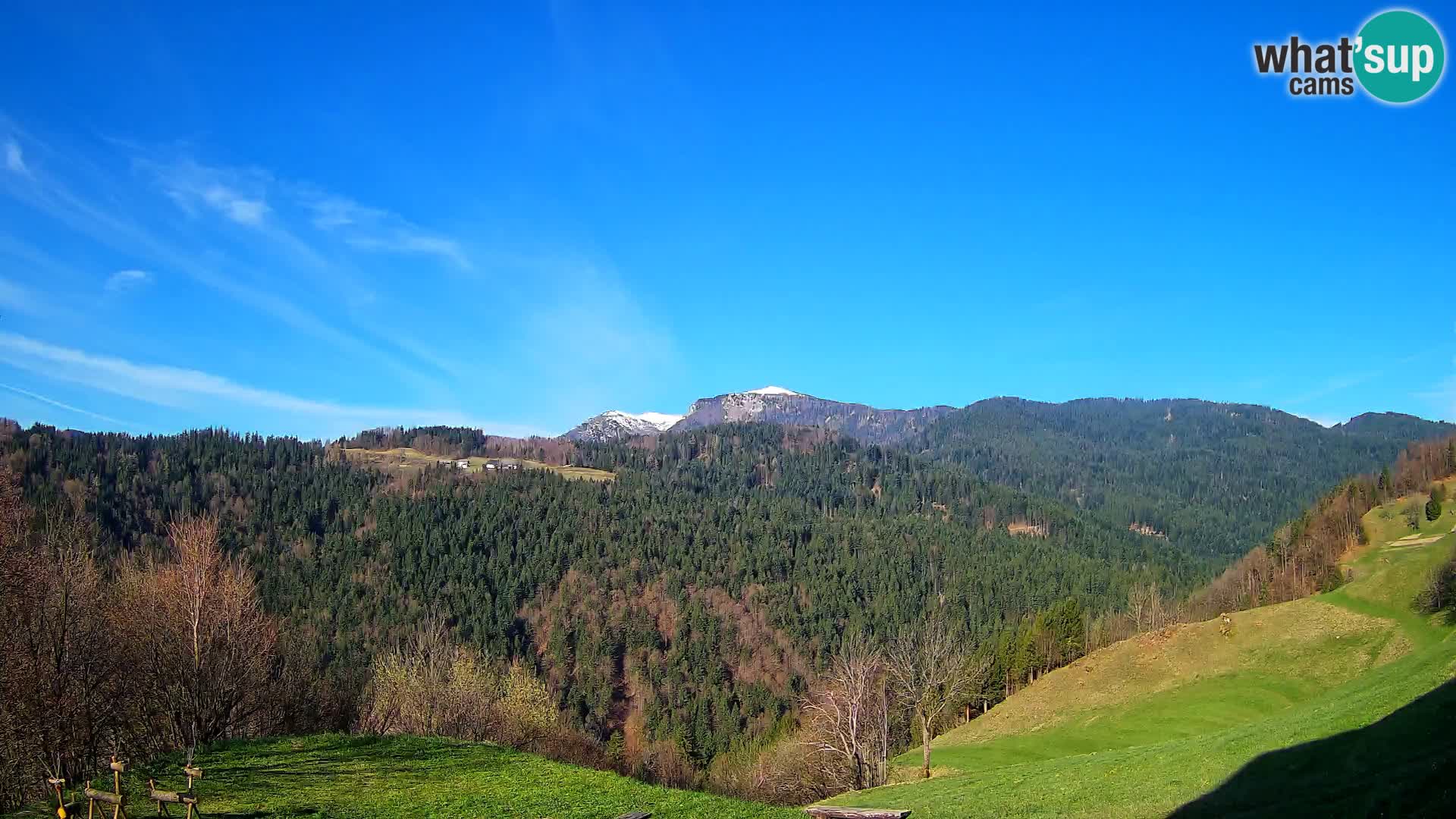 Webcam Brunarica Dražgoše – Liveblick auf Ratitovec (1666 m)