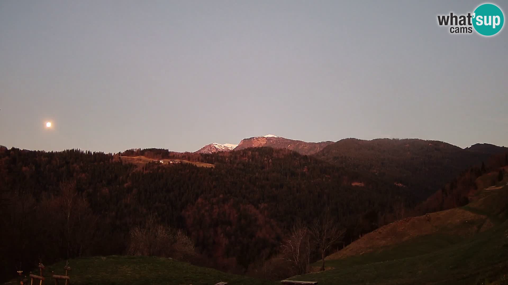 Webcam Brunarica Dražgoše – Live View of Ratitovec (1666 m)