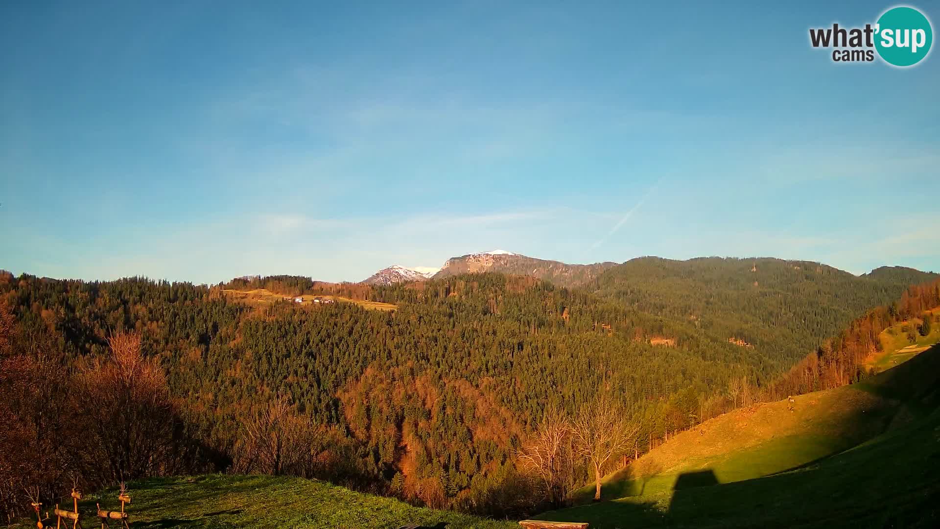 Webcam Brunarica Dražgoše – Vista live sul Ratitovec (1666 m)