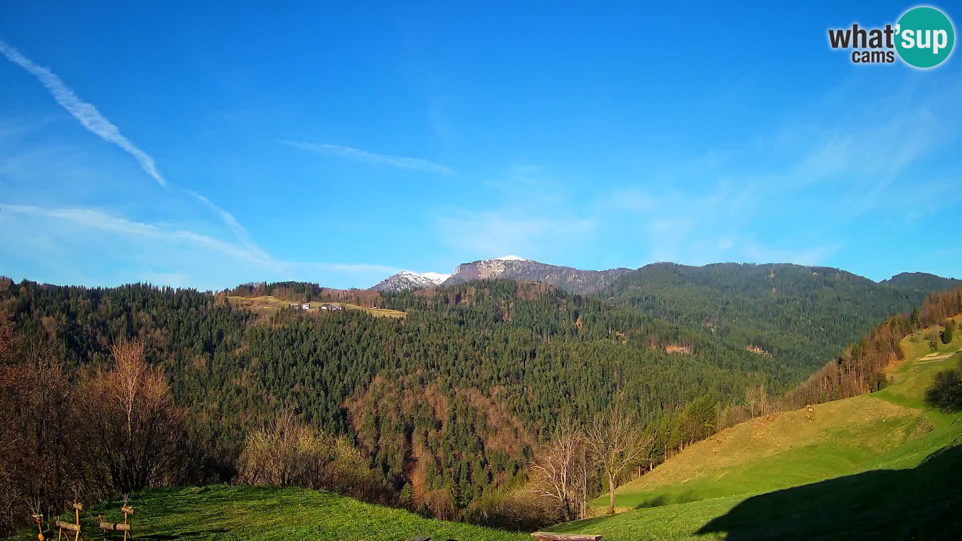 Webcam Brunarica Dražgoše – Vista live sul Ratitovec (1666 m)