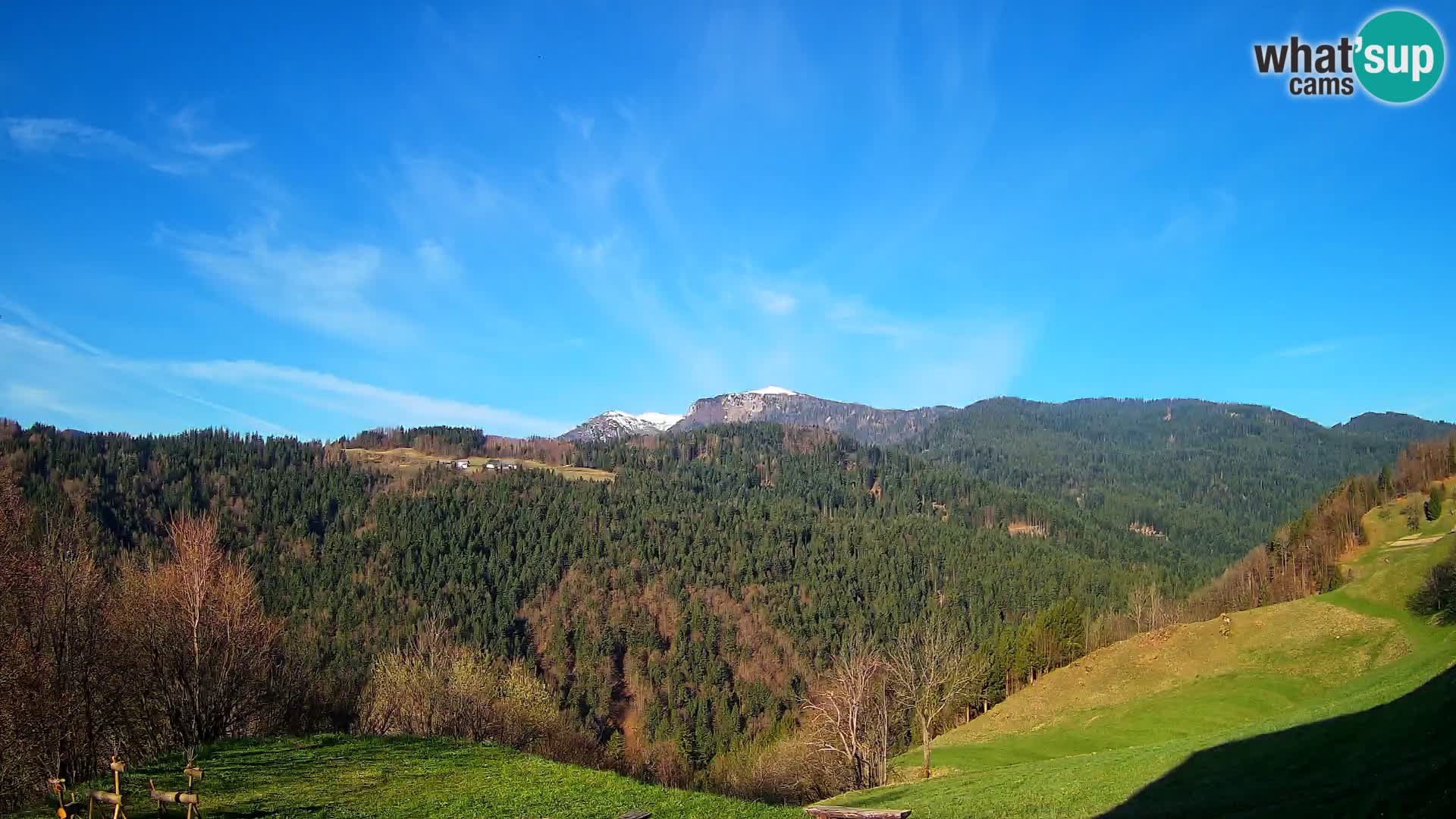 Web kamera Brunarica Dražgoše – Pogled uživo na Ratitovec (1666 m)