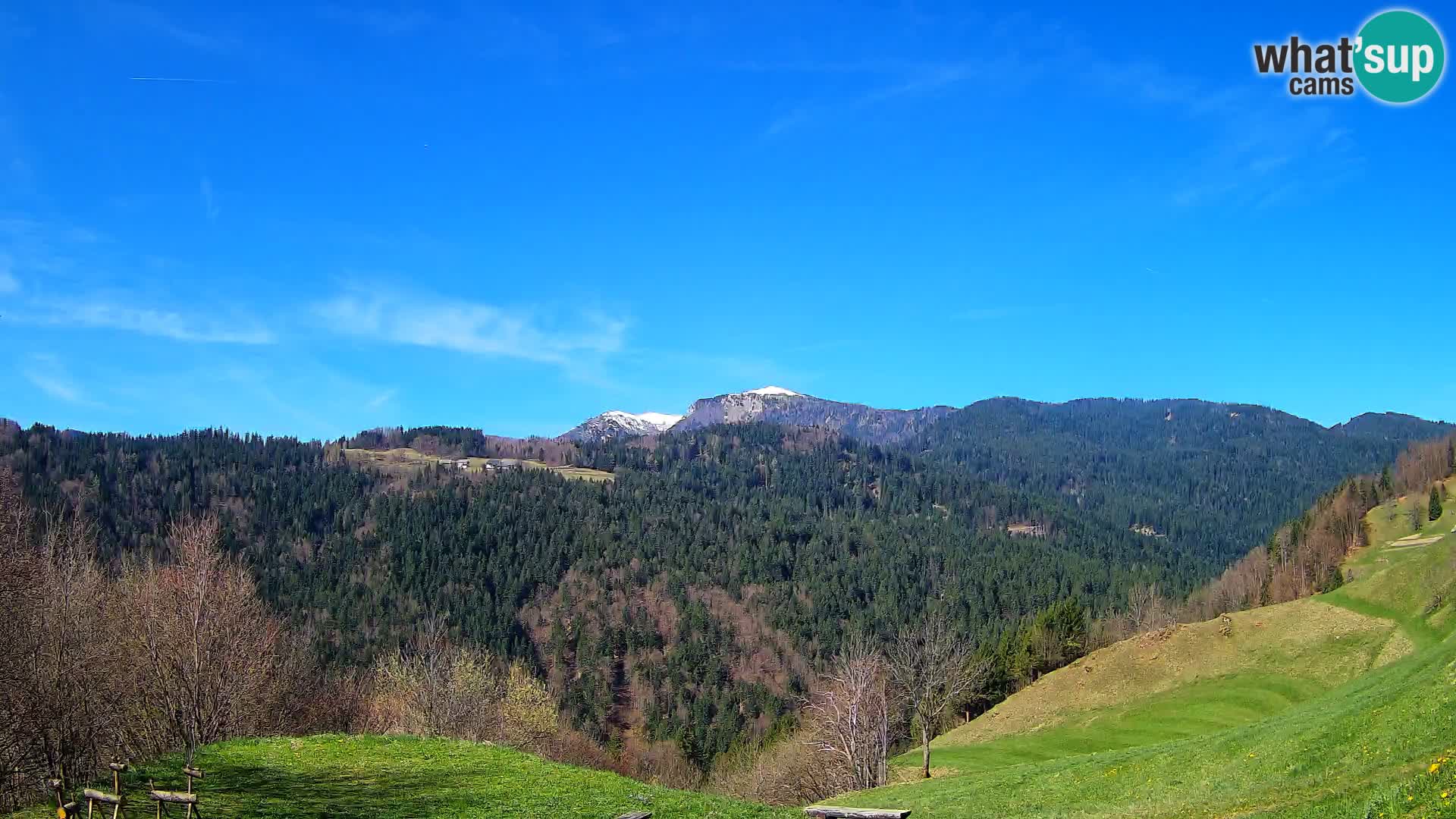 Web kamera Brunarica Dražgoše – Pogled uživo na Ratitovec (1666 m)