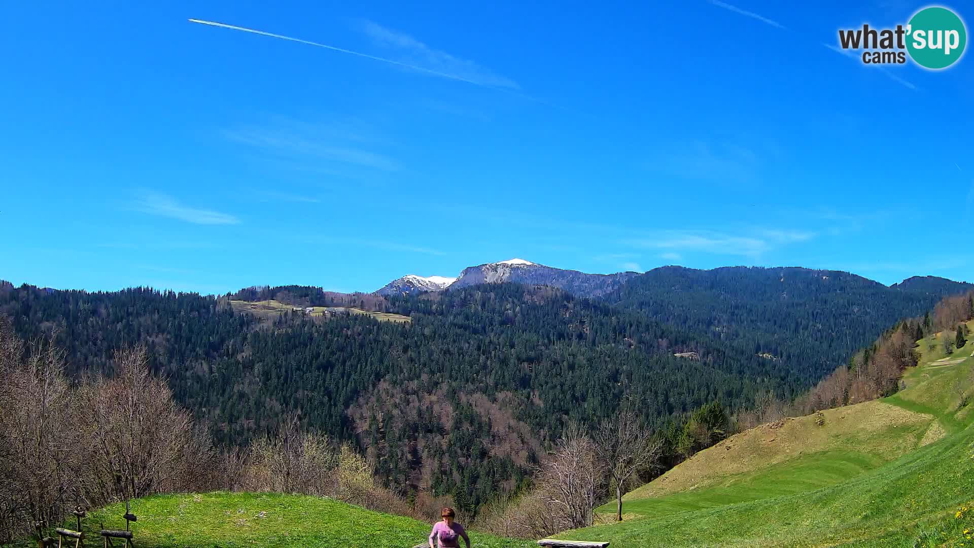 Webcam Brunarica Dražgoše – Liveblick auf Ratitovec (1666 m)