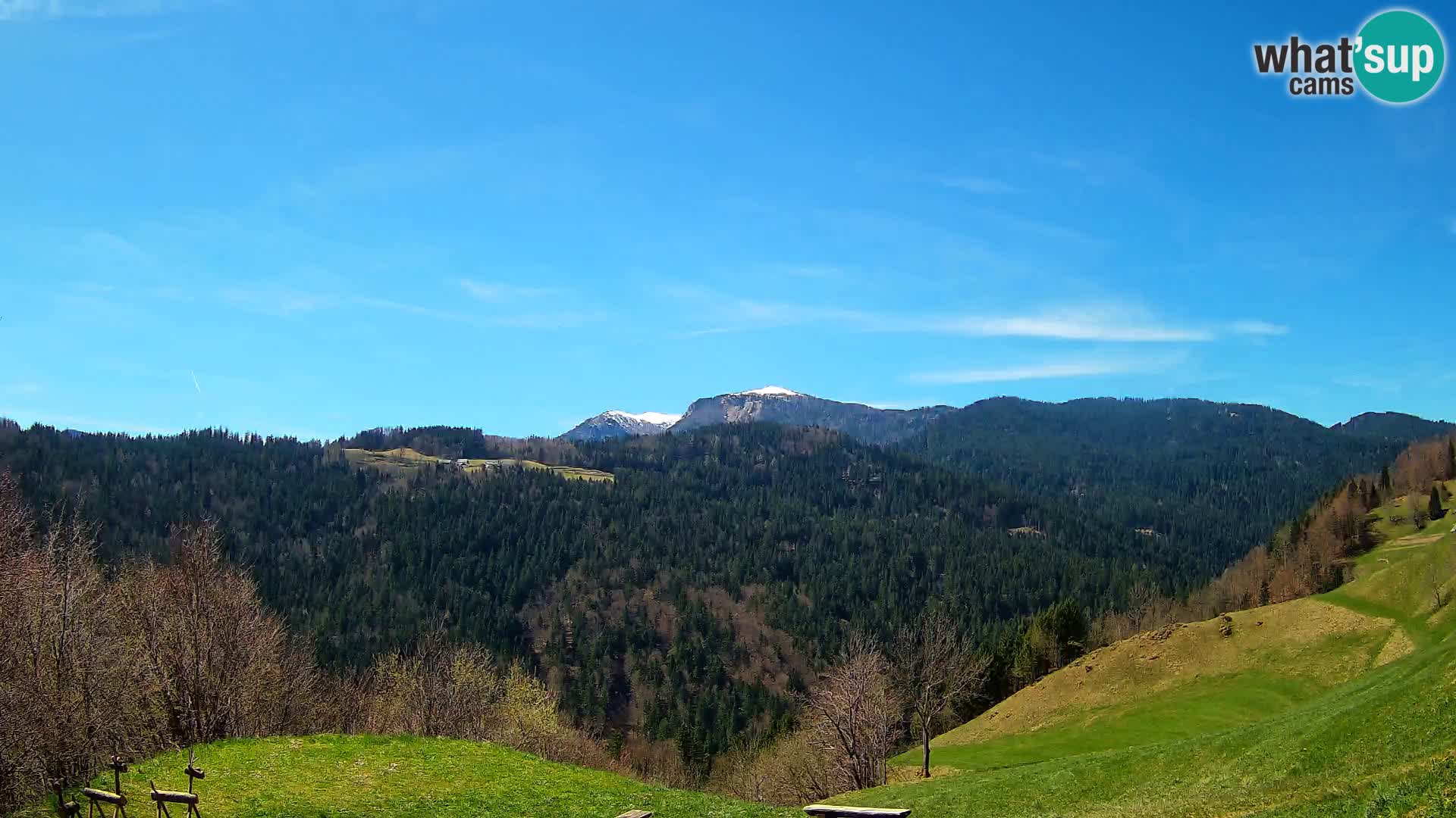 Web kamera Brunarica Dražgoše – Pogled uživo na Ratitovec (1666 m)