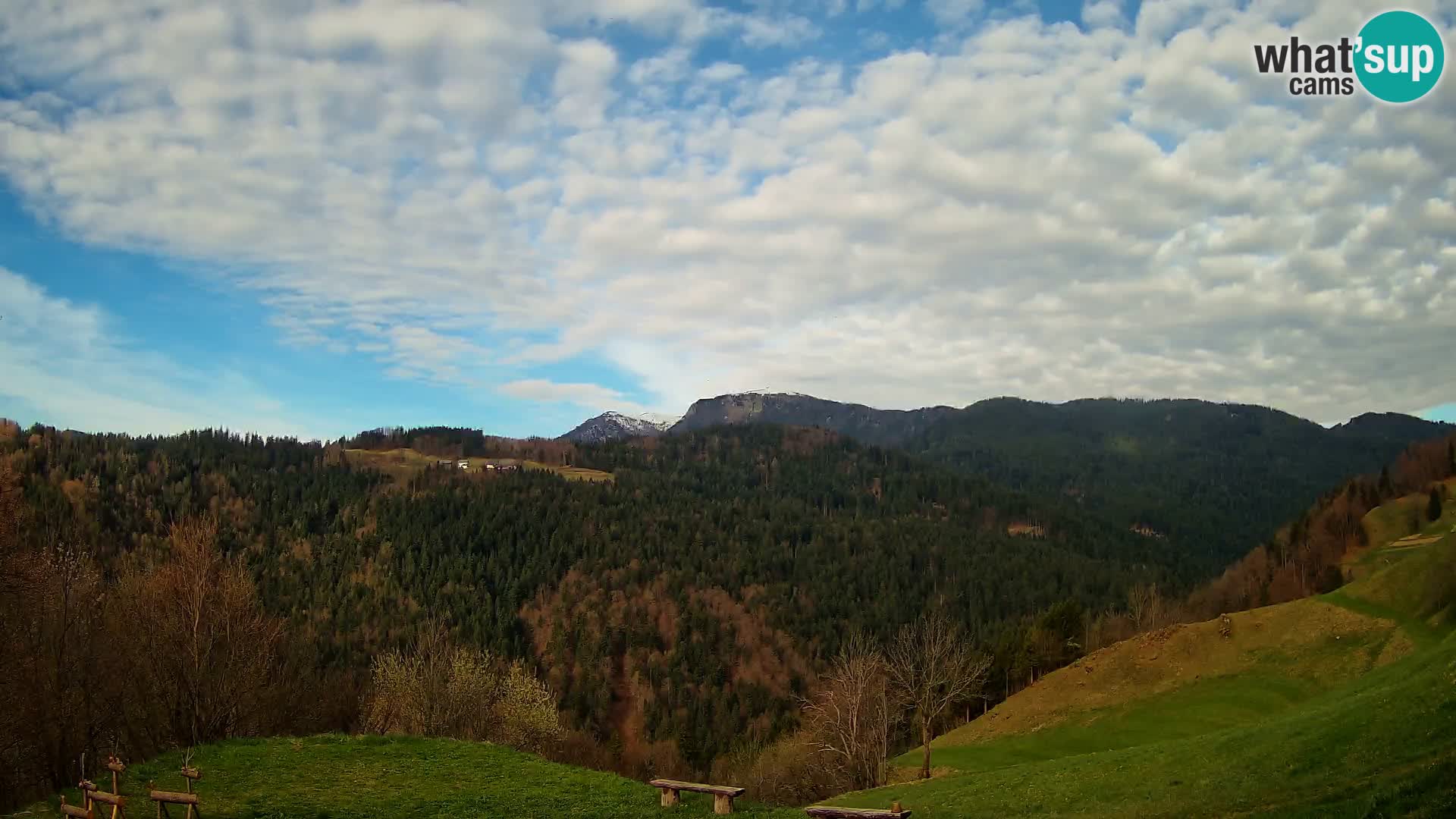 Webcam Brunarica Dražgoše – Vista live sul Ratitovec (1666 m)