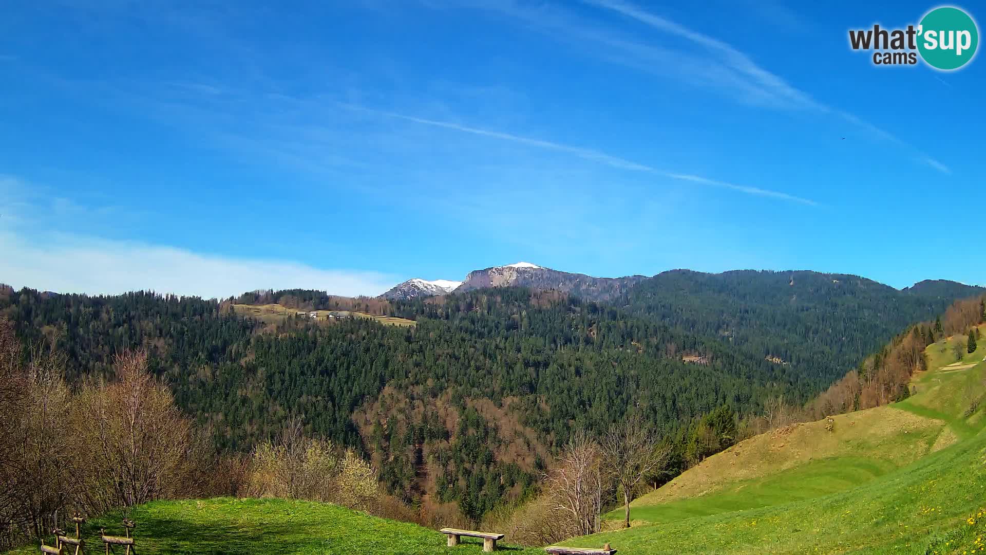 Webcam Brunarica Dražgoše – Vista live sul Ratitovec (1666 m)