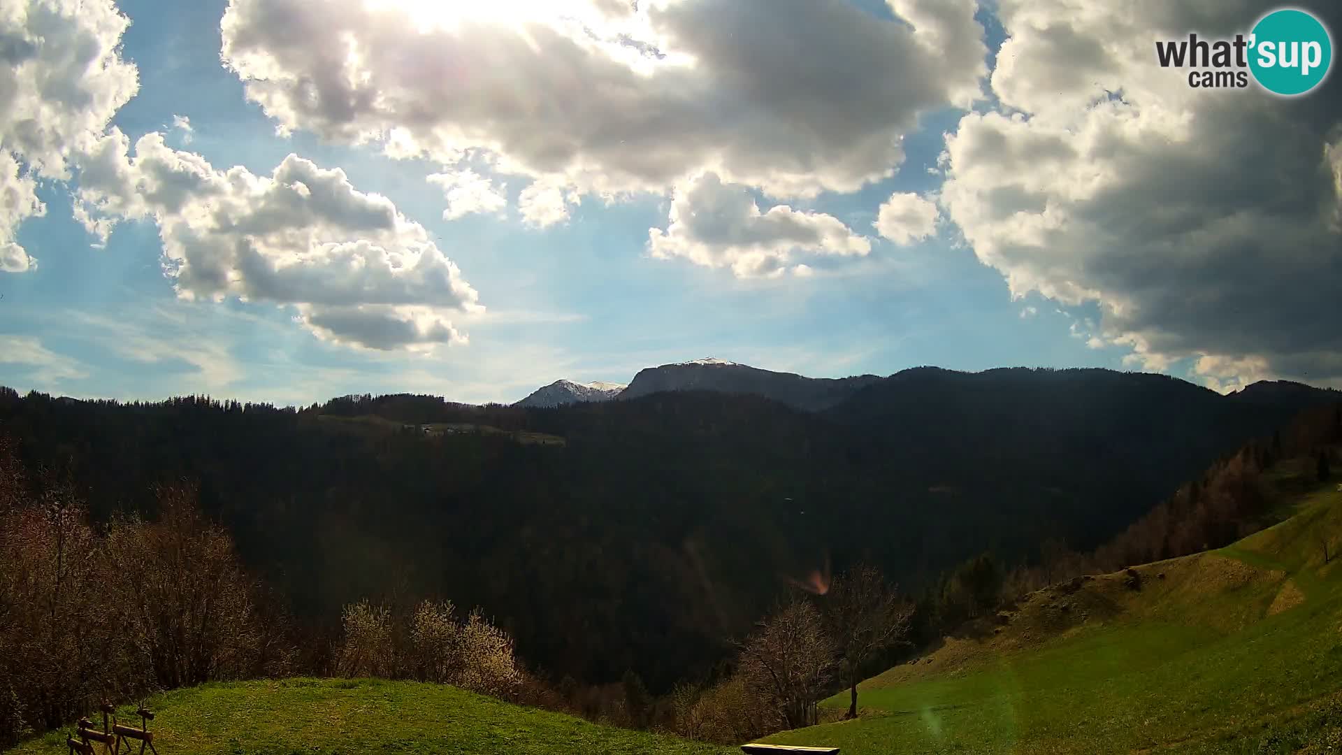 Webcam Brunarica Dražgoše – Live View of Ratitovec (1666 m)