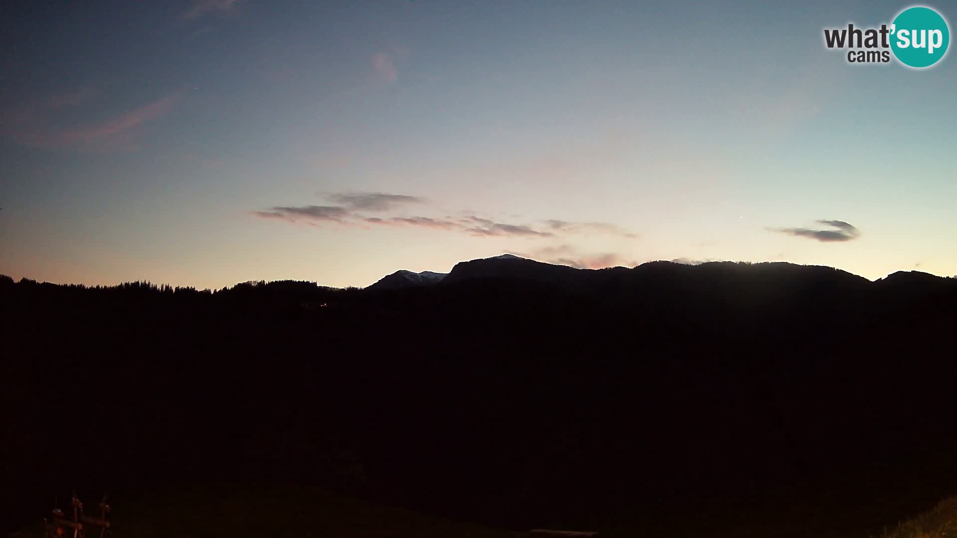 Spletna kamera Brunarica Dražgoše – Pogled v živo na Ratitovec (1666 m)