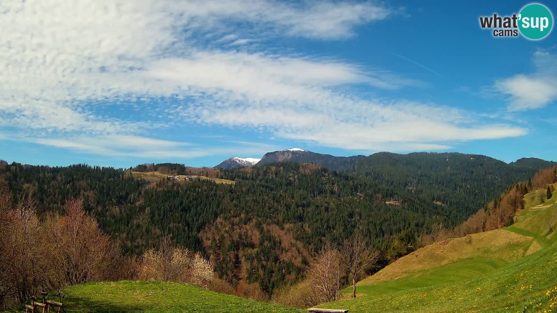 Webcam Brunarica Dražgoše – Vista live sul Ratitovec (1666 m)