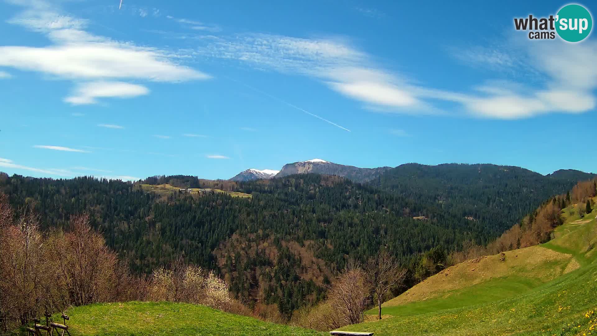 Webcam Brunarica Dražgoše – Liveblick auf Ratitovec (1666 m)