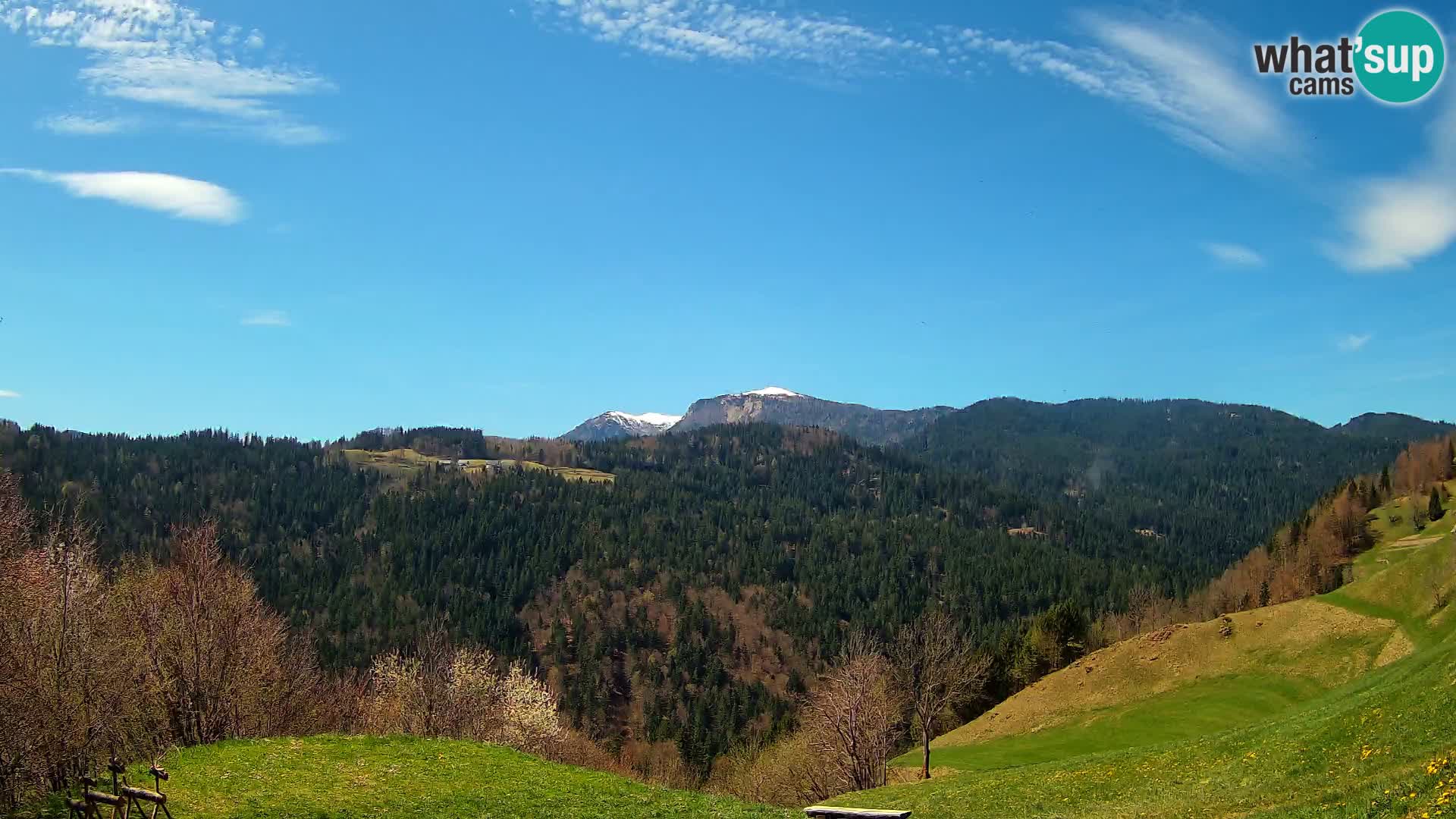 Web kamera Brunarica Dražgoše – Pogled uživo na Ratitovec (1666 m)