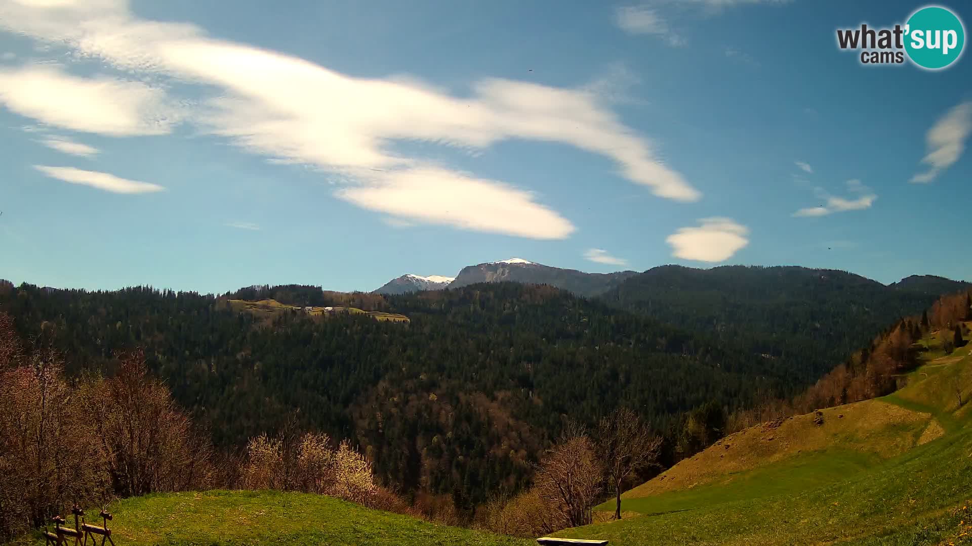 Webcam Brunarica Dražgoše – Vista live sul Ratitovec (1666 m)