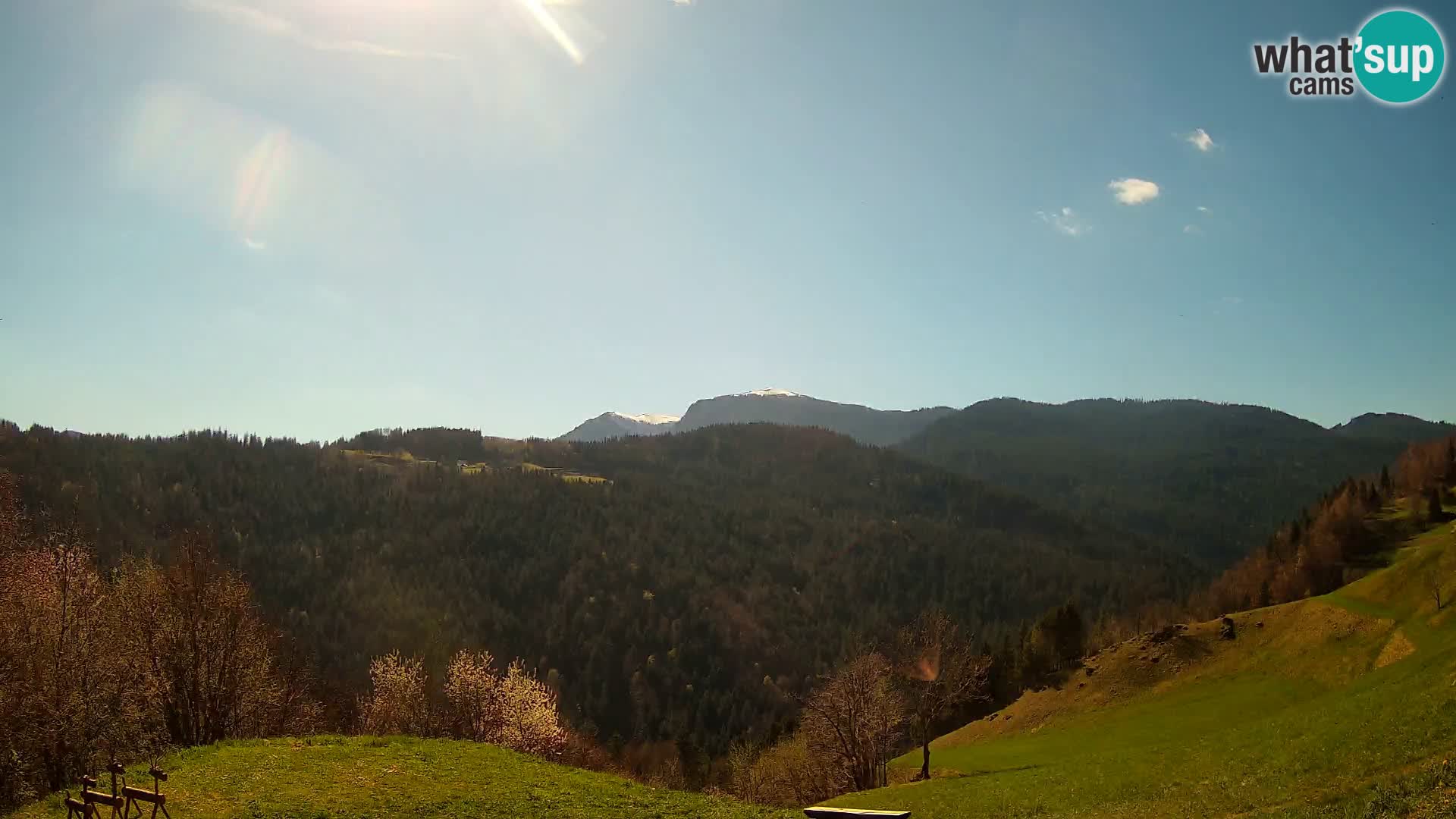 Webcam Brunarica Dražgoše – Live View of Ratitovec (1666 m)