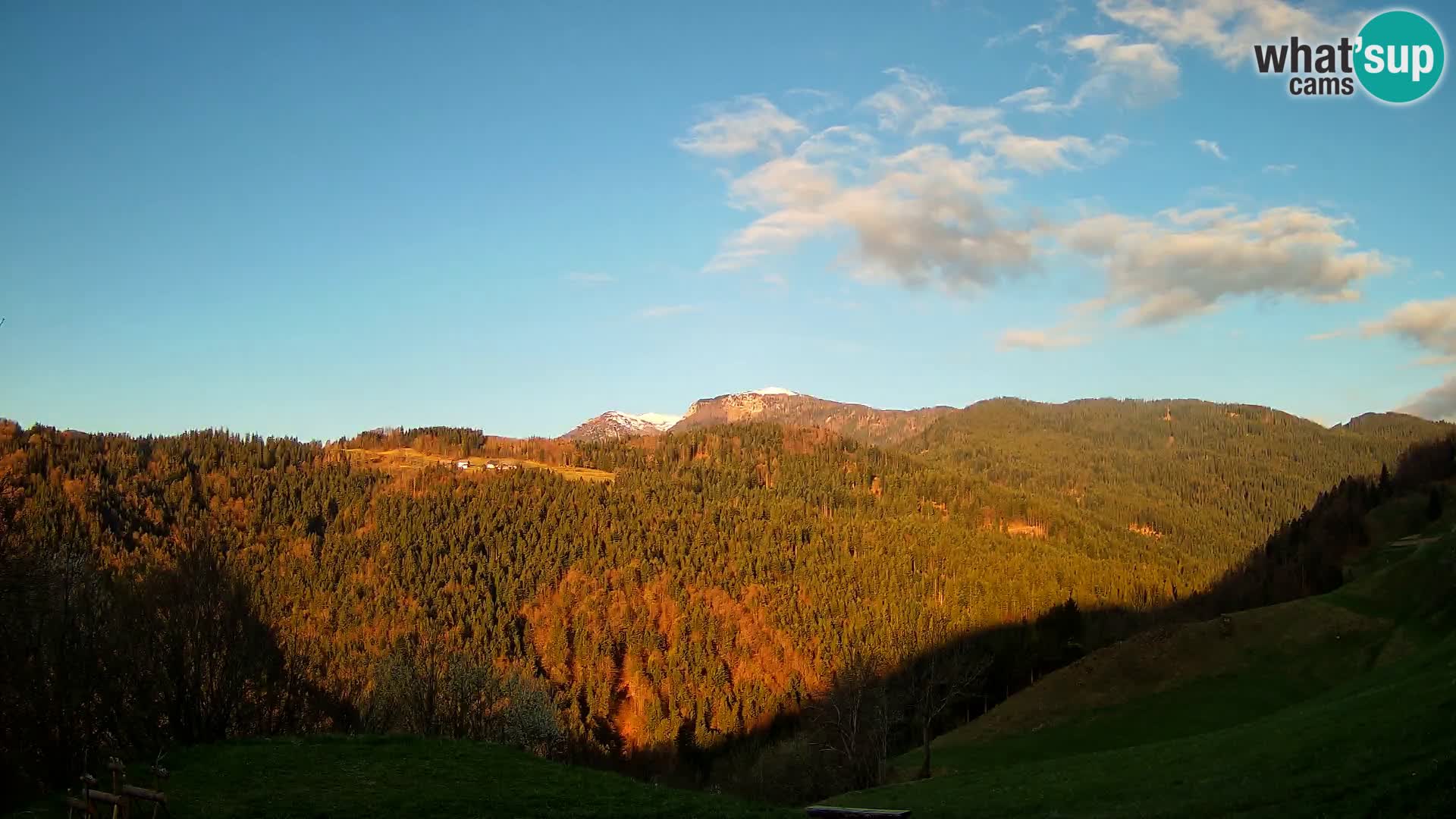 Webcam Brunarica Dražgoše – Live View of Ratitovec (1666 m)