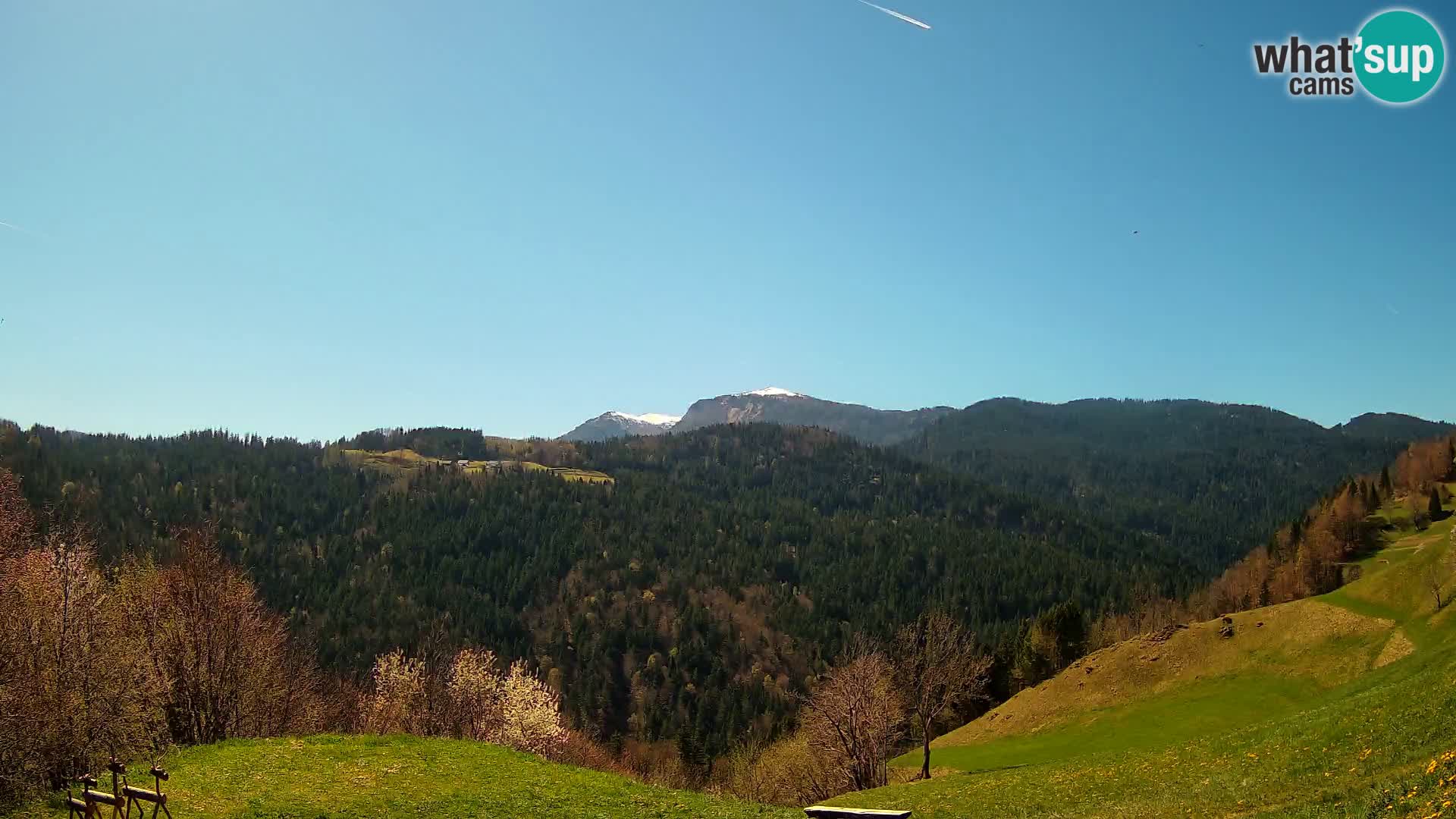 Webcam Brunarica Dražgoše – Vista live sul Ratitovec (1666 m)