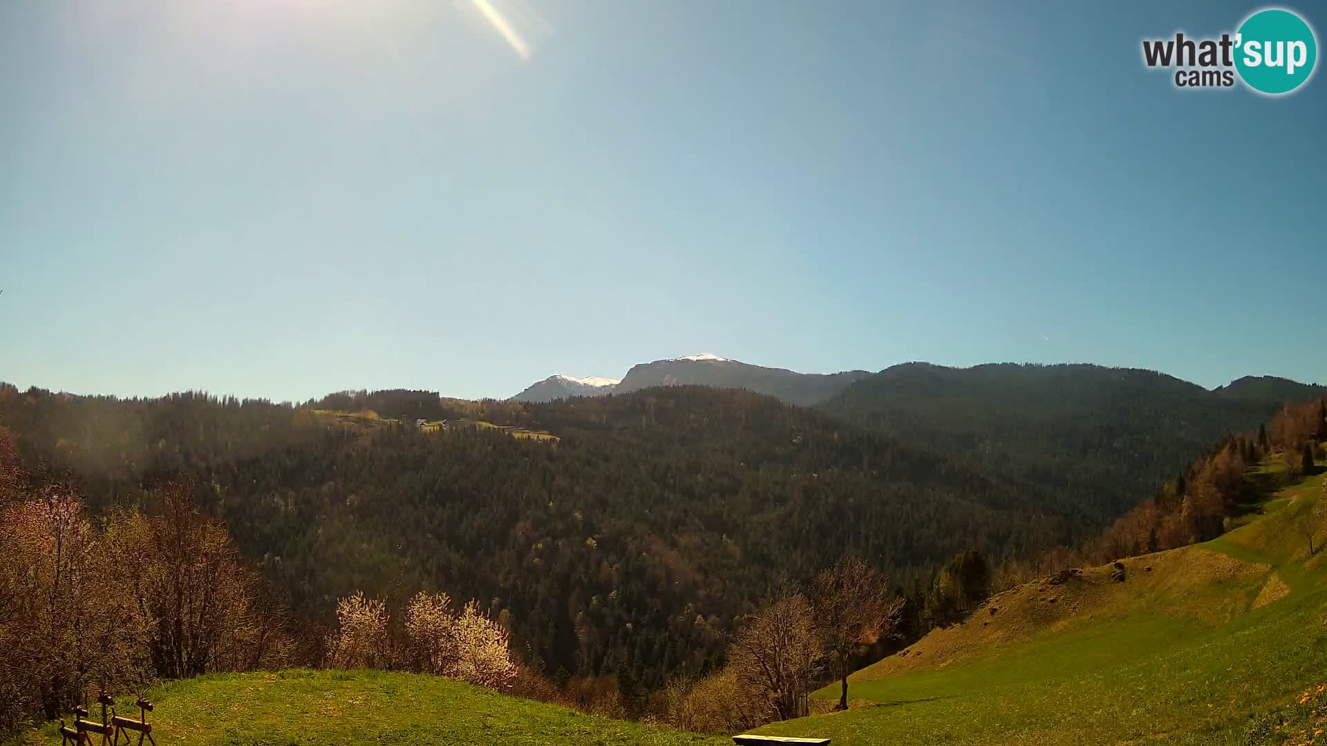 Webcam Brunarica Dražgoše – Live View of Ratitovec (1666 m)