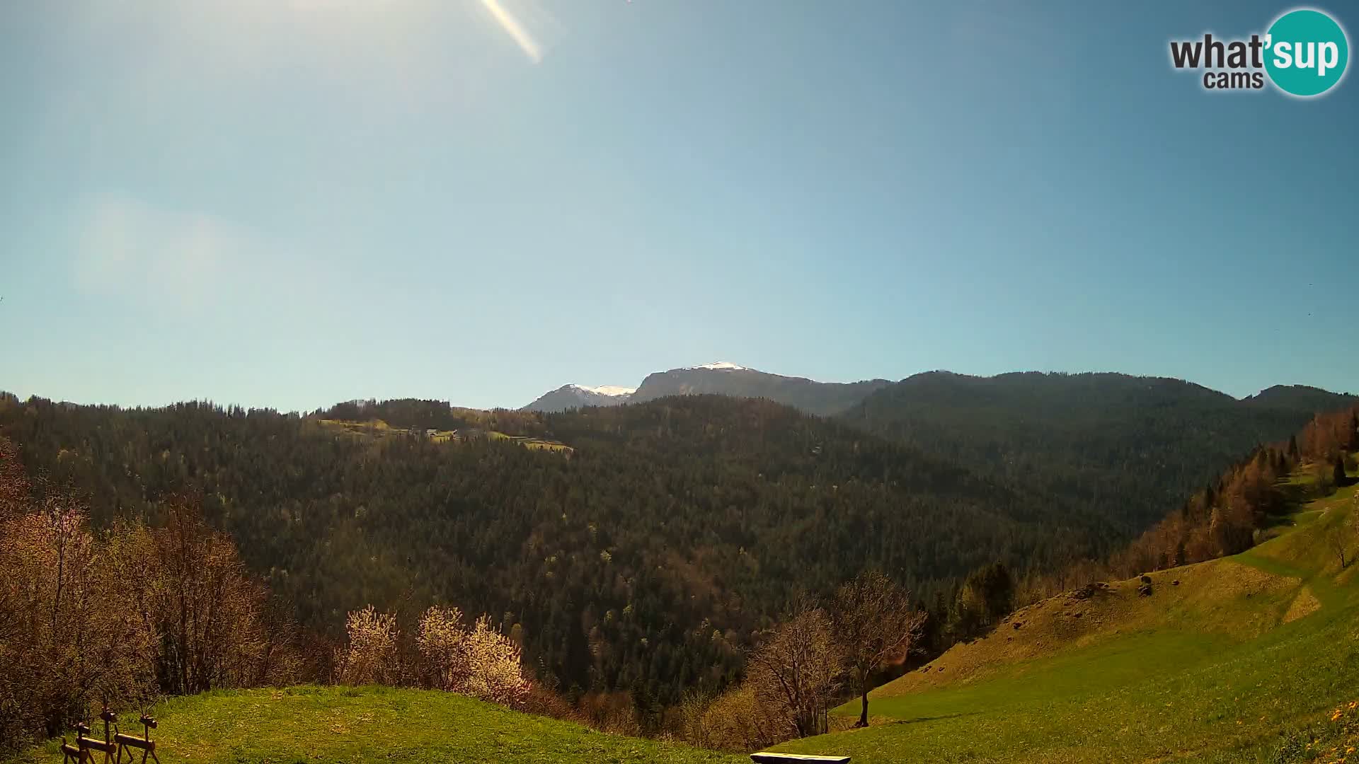 Webcam Brunarica Dražgoše – Live View of Ratitovec (1666 m)