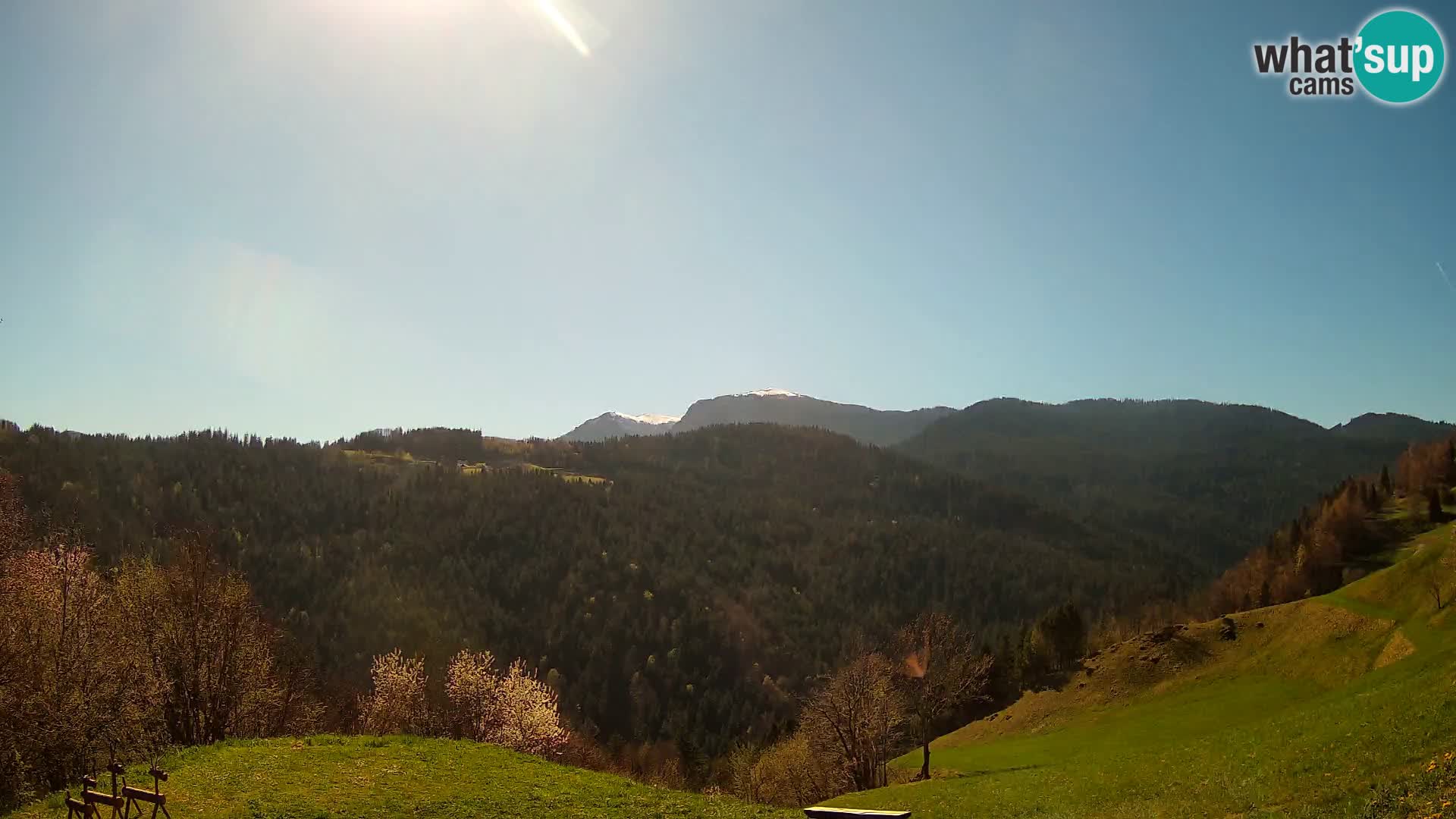 Webcam Brunarica Dražgoše – Vista live sul Ratitovec (1666 m)