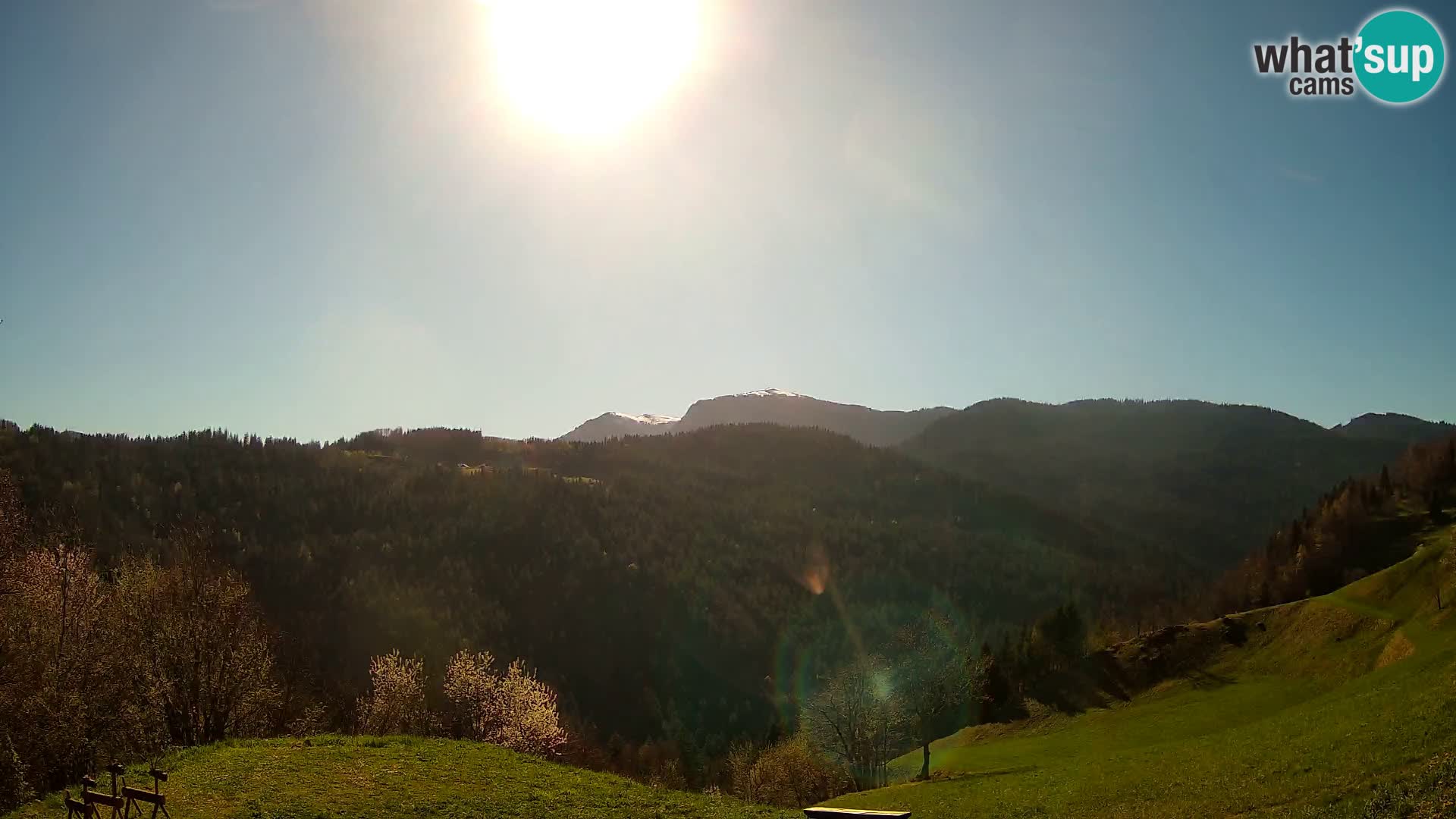 Webcam Brunarica Dražgoše – Live View of Ratitovec (1666 m)