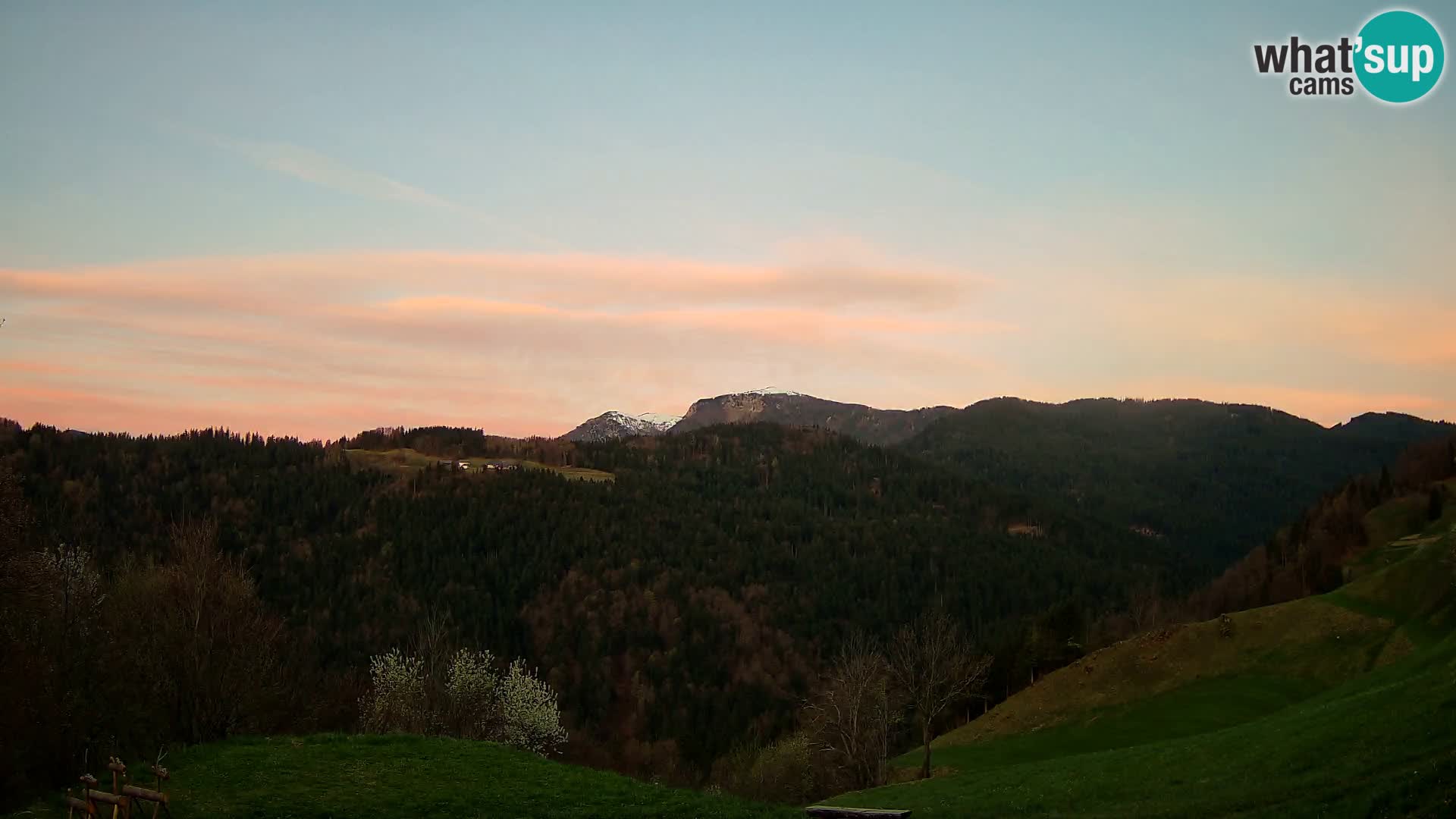 Webcam Brunarica Dražgoše – Live View of Ratitovec (1666 m)